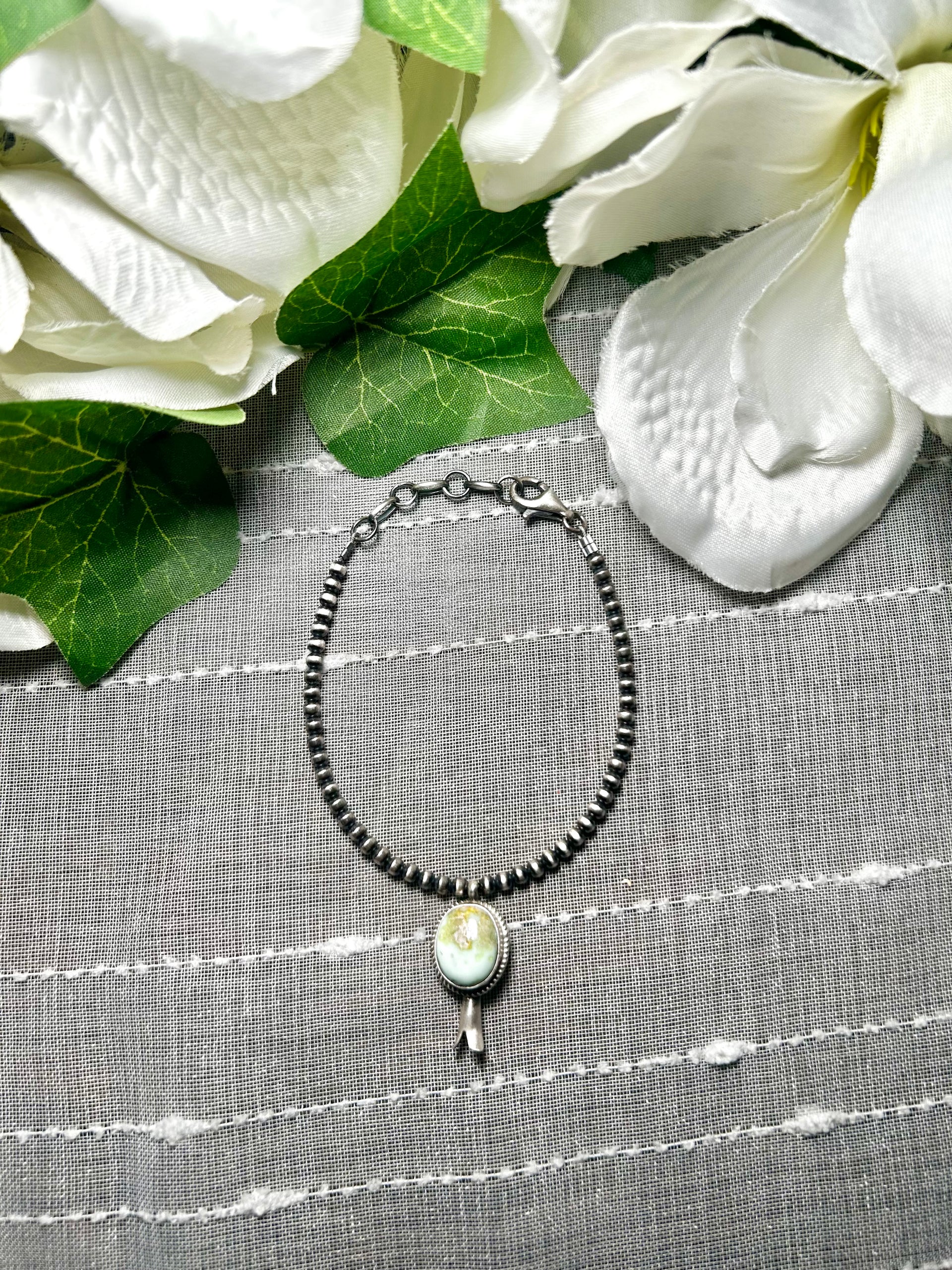 George Rios Palomino Variscite & Sterling Silver Bracelet