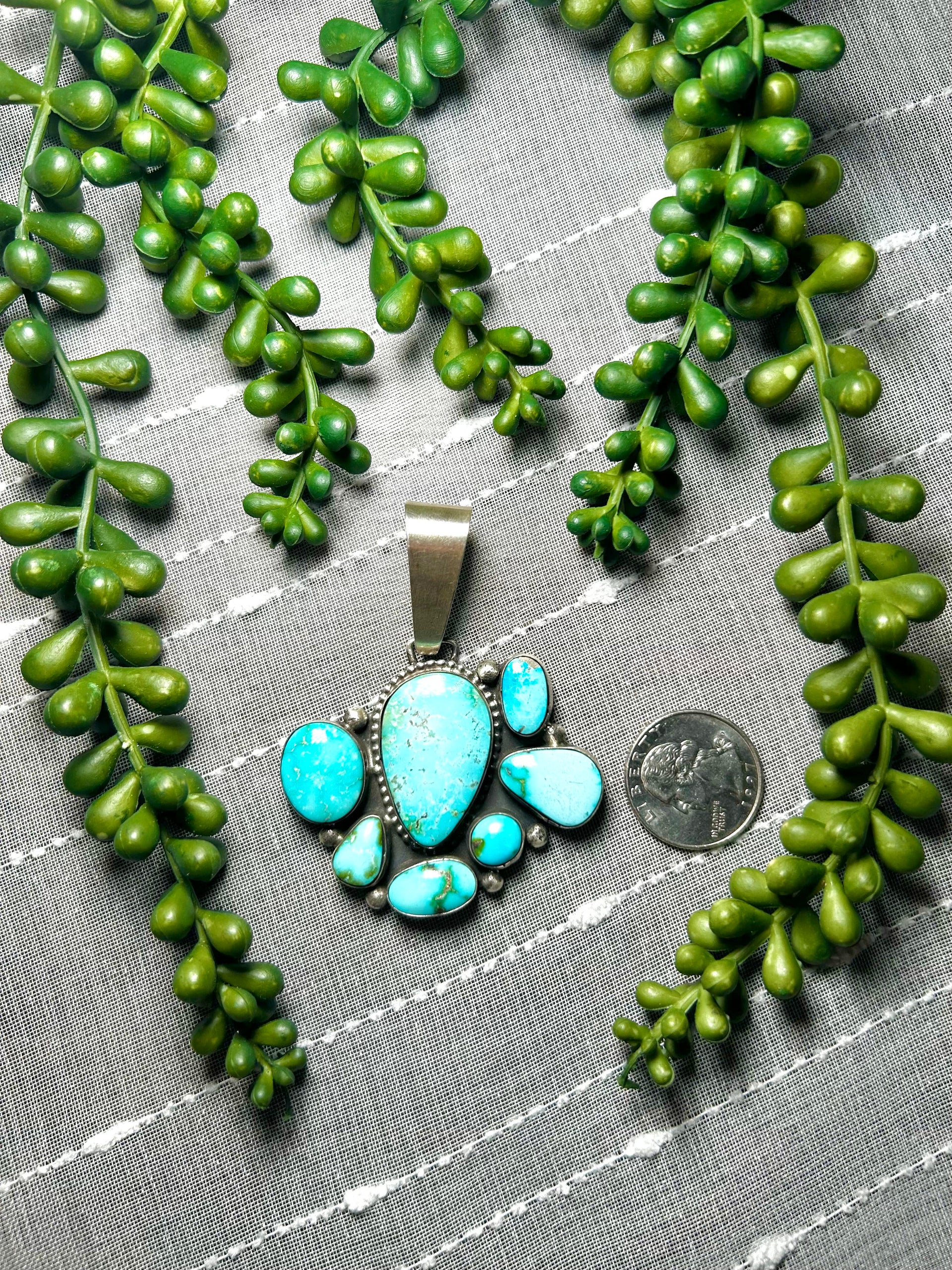 Bobby Johnson Sonoran Mountain Turquoise & Sterling Silver Pendant