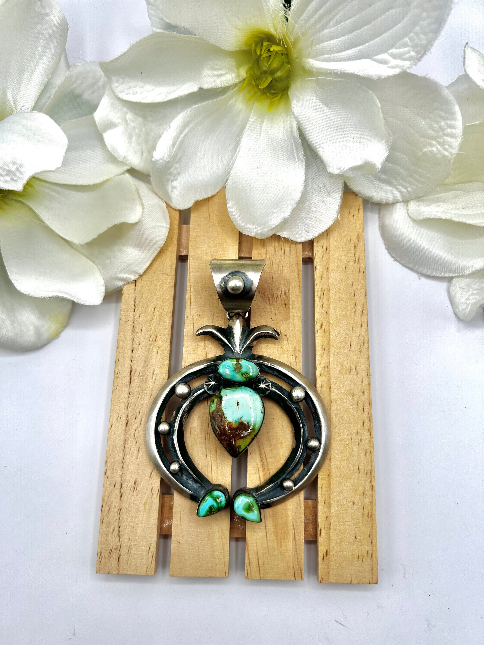 Chimney Butte Sonoran Mountain Turquoise & Sterling Silver Pendant