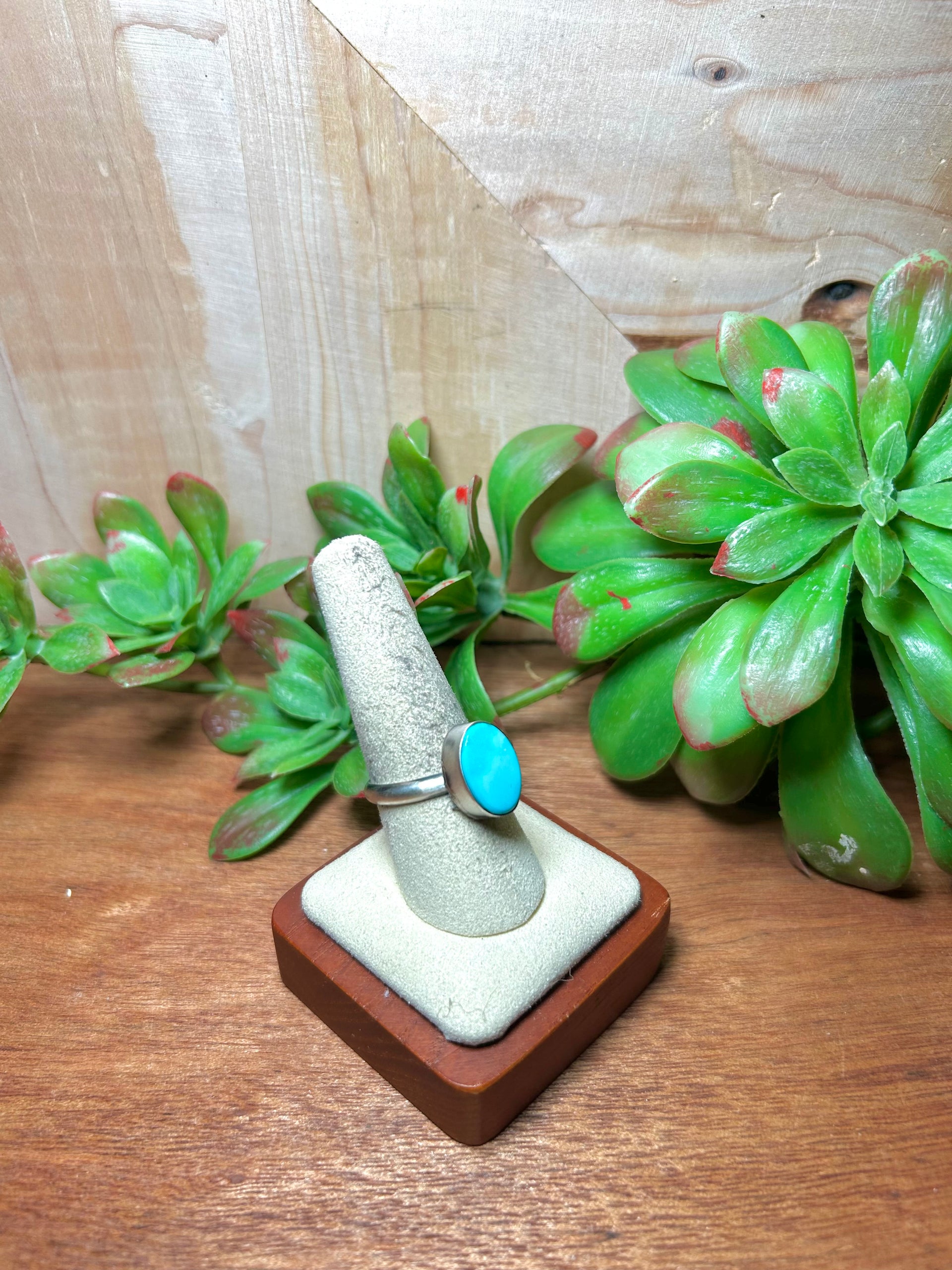 Scott Skeets Kingman Turquoise & Sterling Silver Adjustable Ring