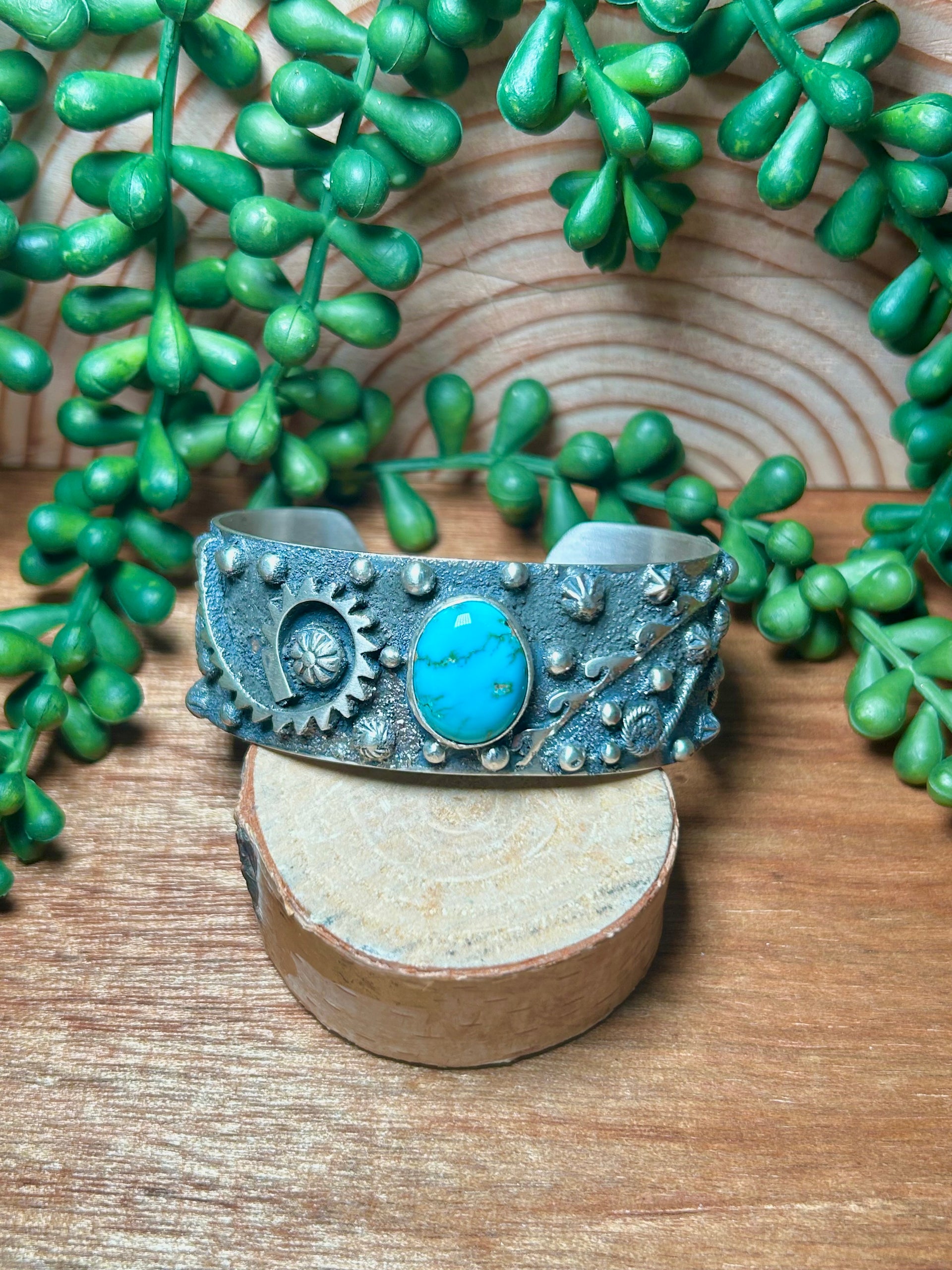 Bandy Billy Royston Turquoise & Sterling Silver Cuff Bracelet