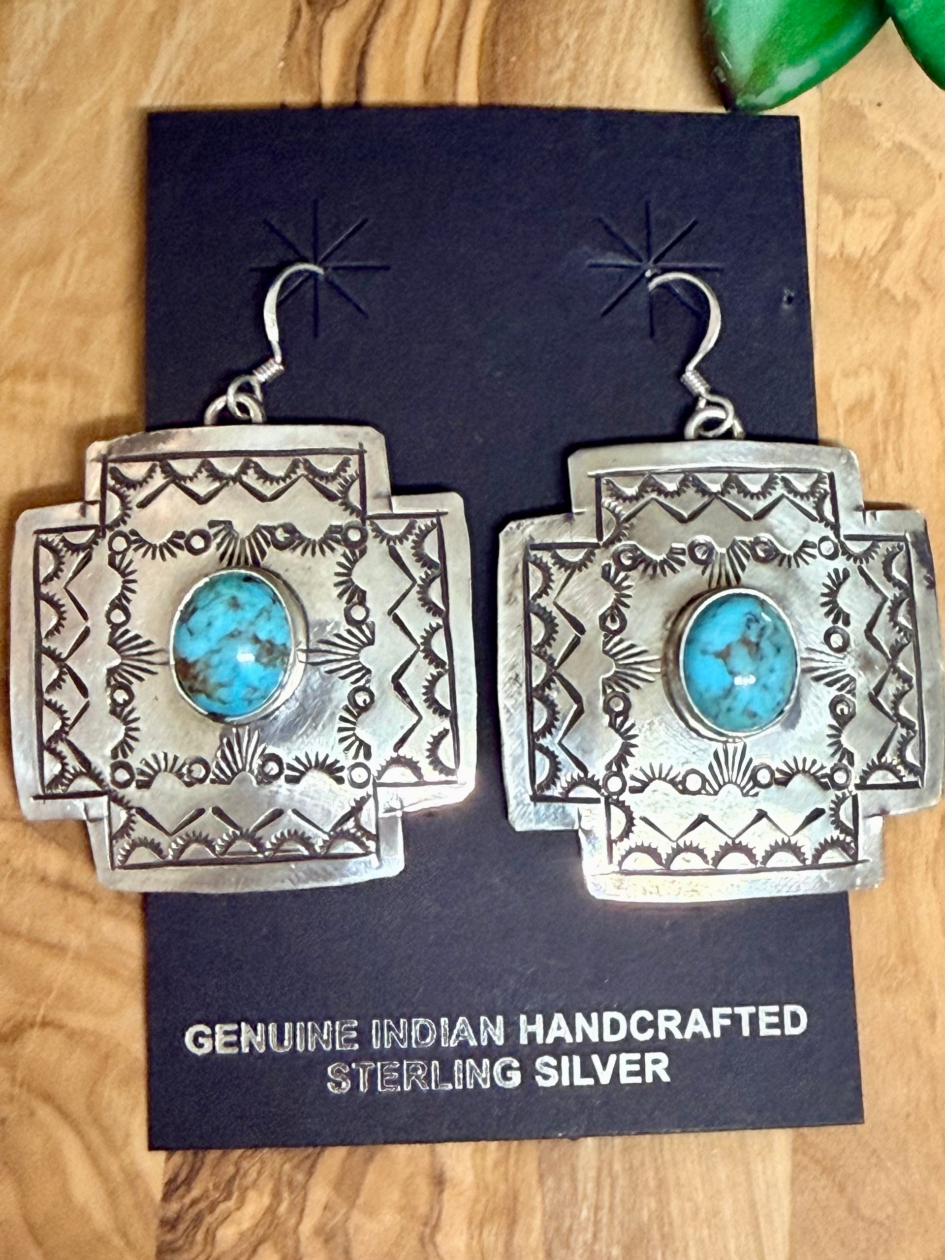 Southwest Handmade Turquoise & Sterling Silver Earrings