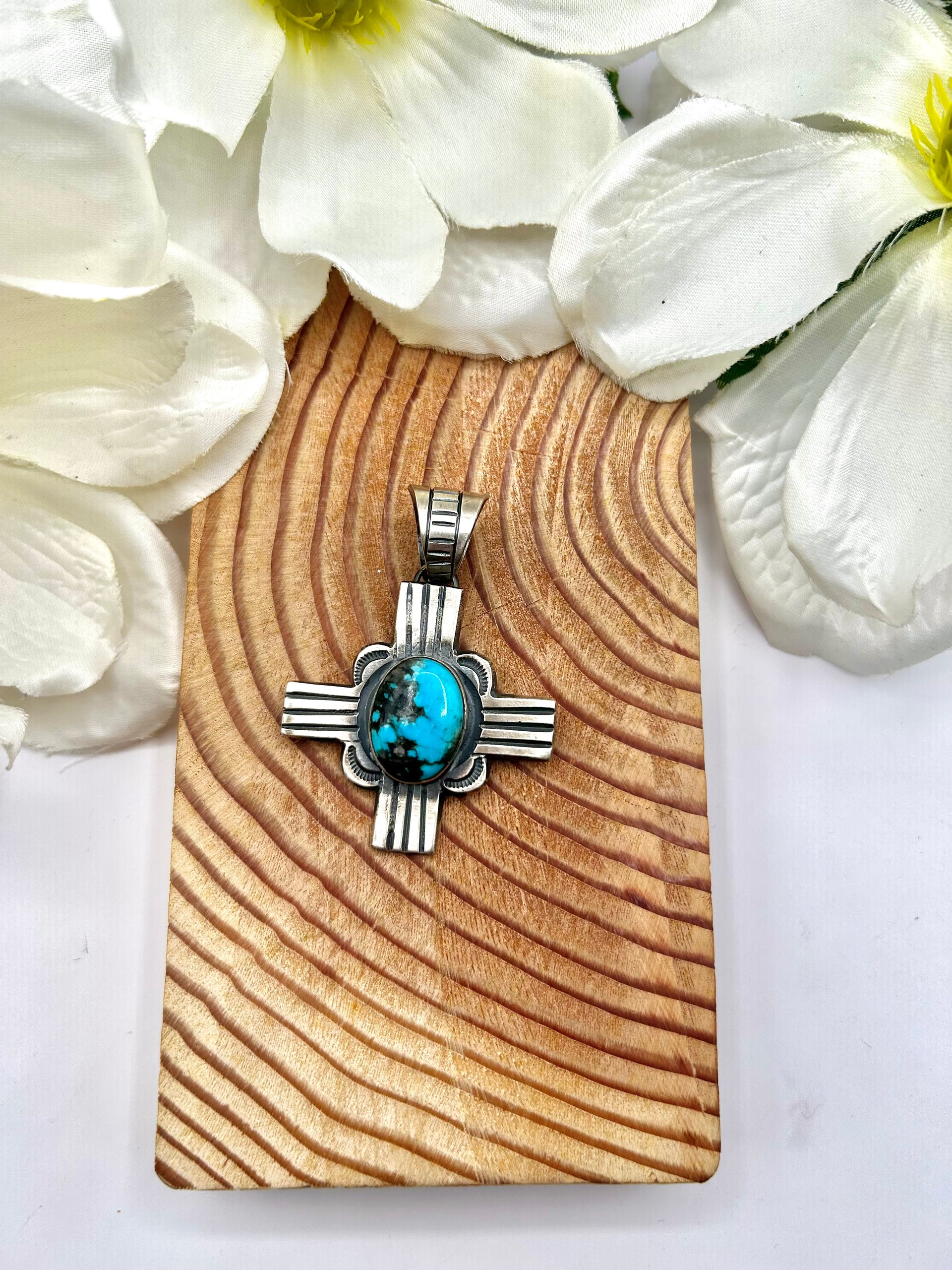 Chimney Butte Kingman Turquoise & Sterling Silver Pendant