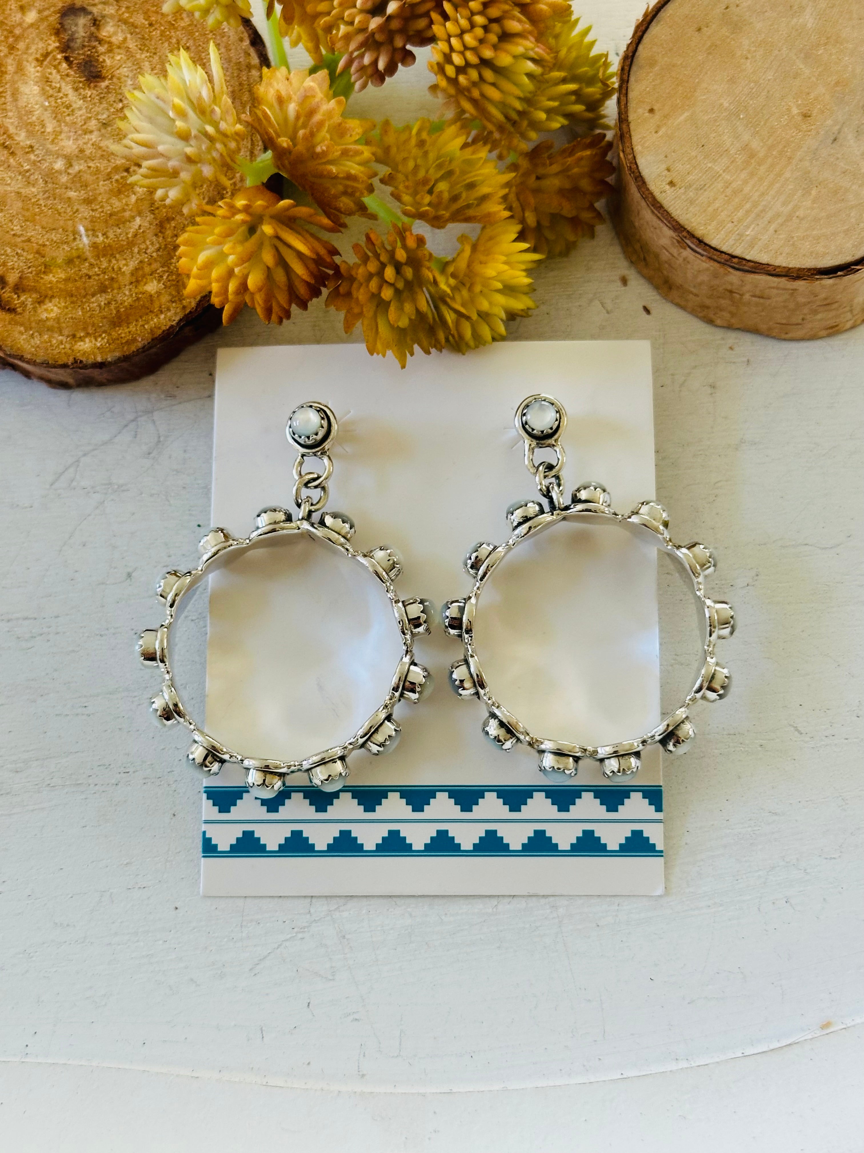 TTD “Ranchin” Mother of Pearl & Sterling Silver Earrings