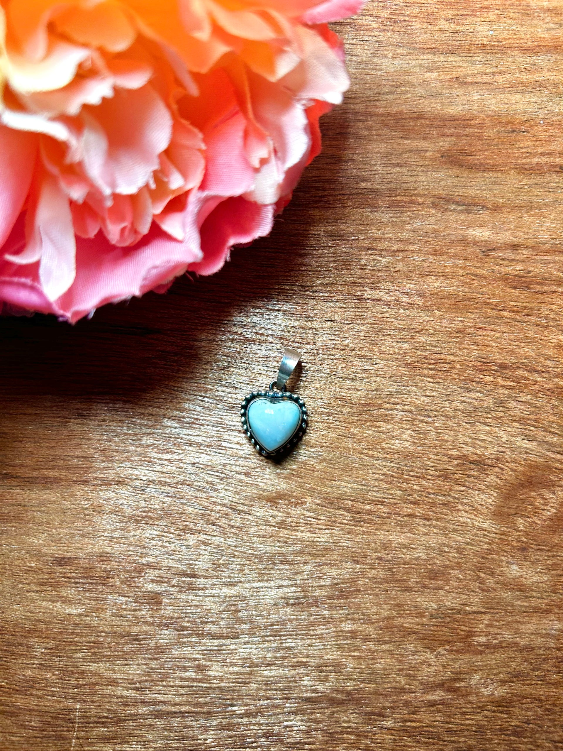 Navajo Made Lanmar & Sterling Silver Pendant