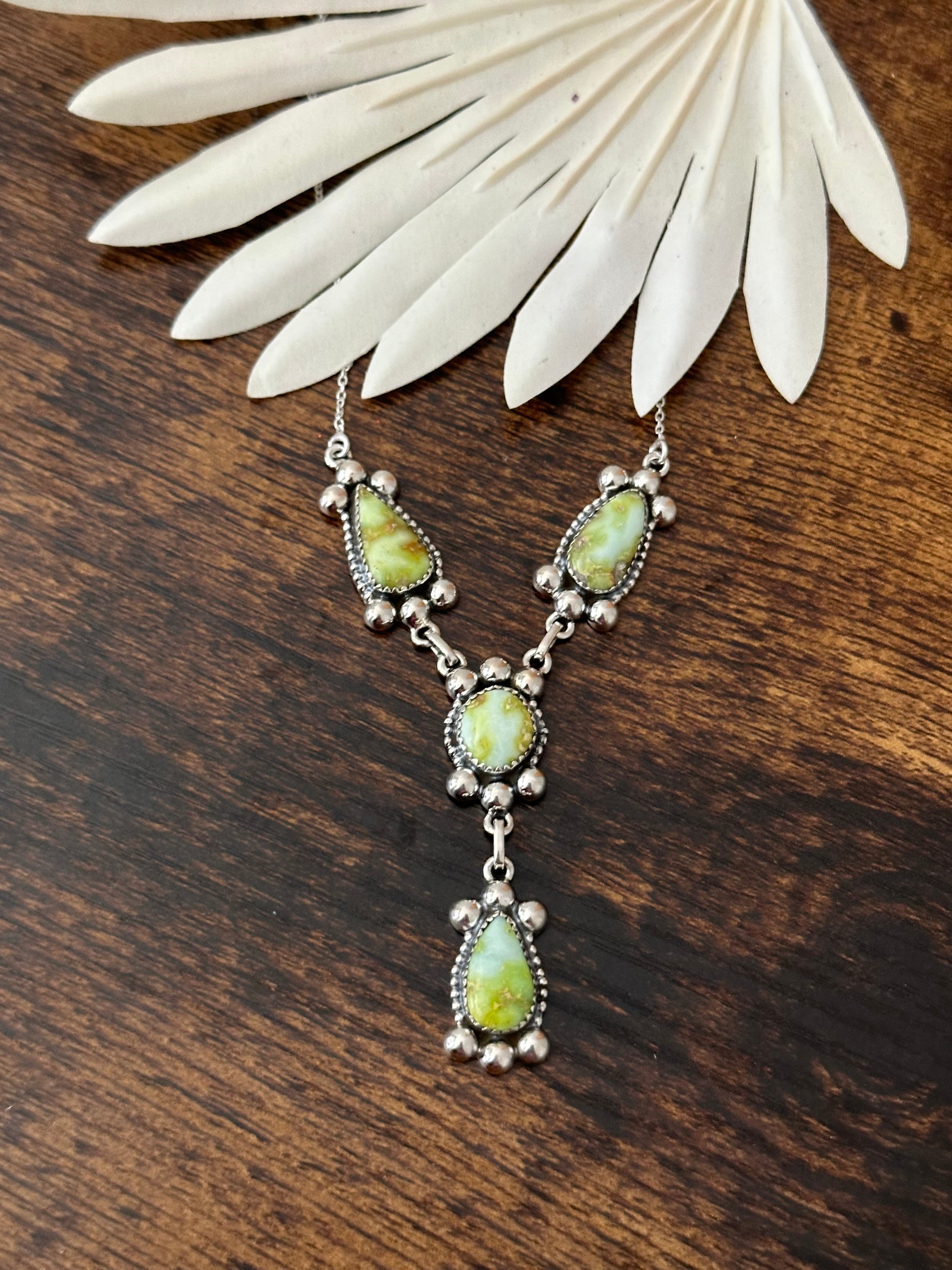 TTD Palomino Variscite & Sterling Silver Necklace