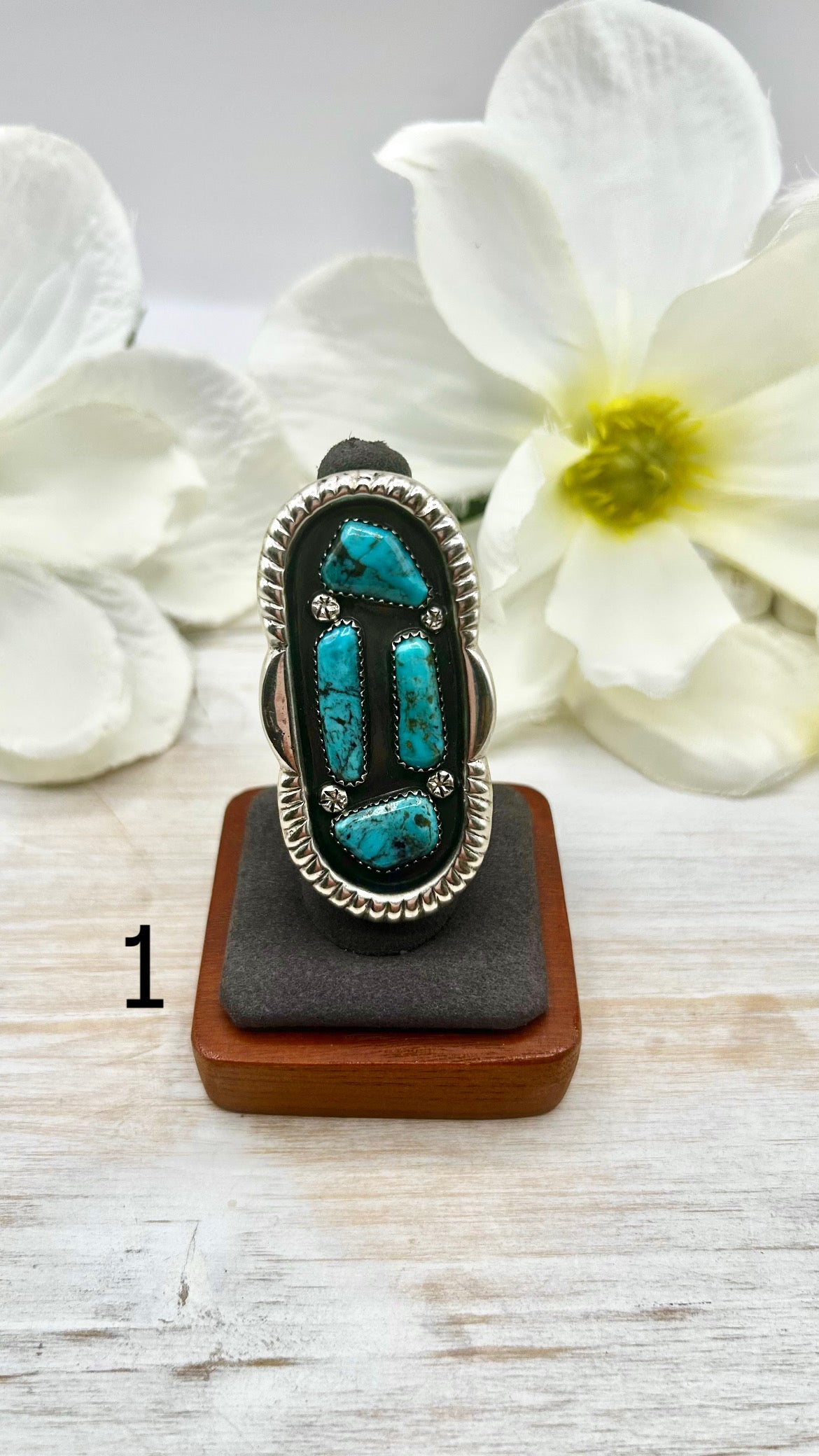 Zuni Made Kingman Turquoise & Sterling Silver Ring