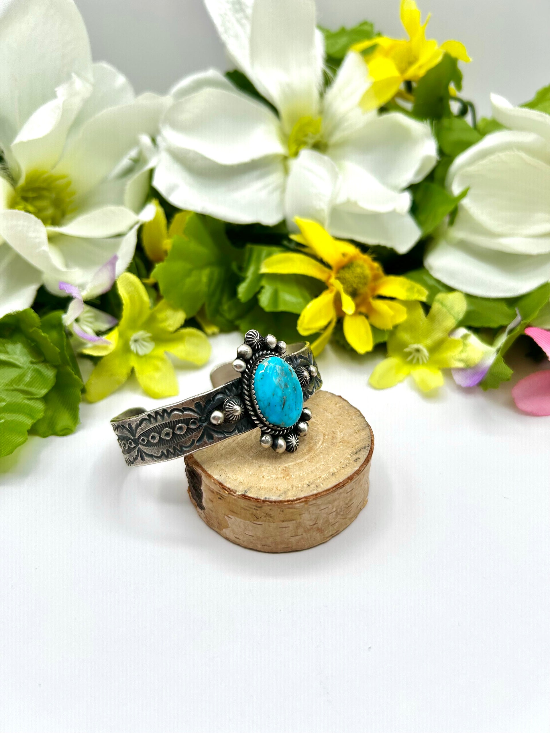 Kindale Billah Kingman Turquoise & Sterling Silver Cuff Bracelet