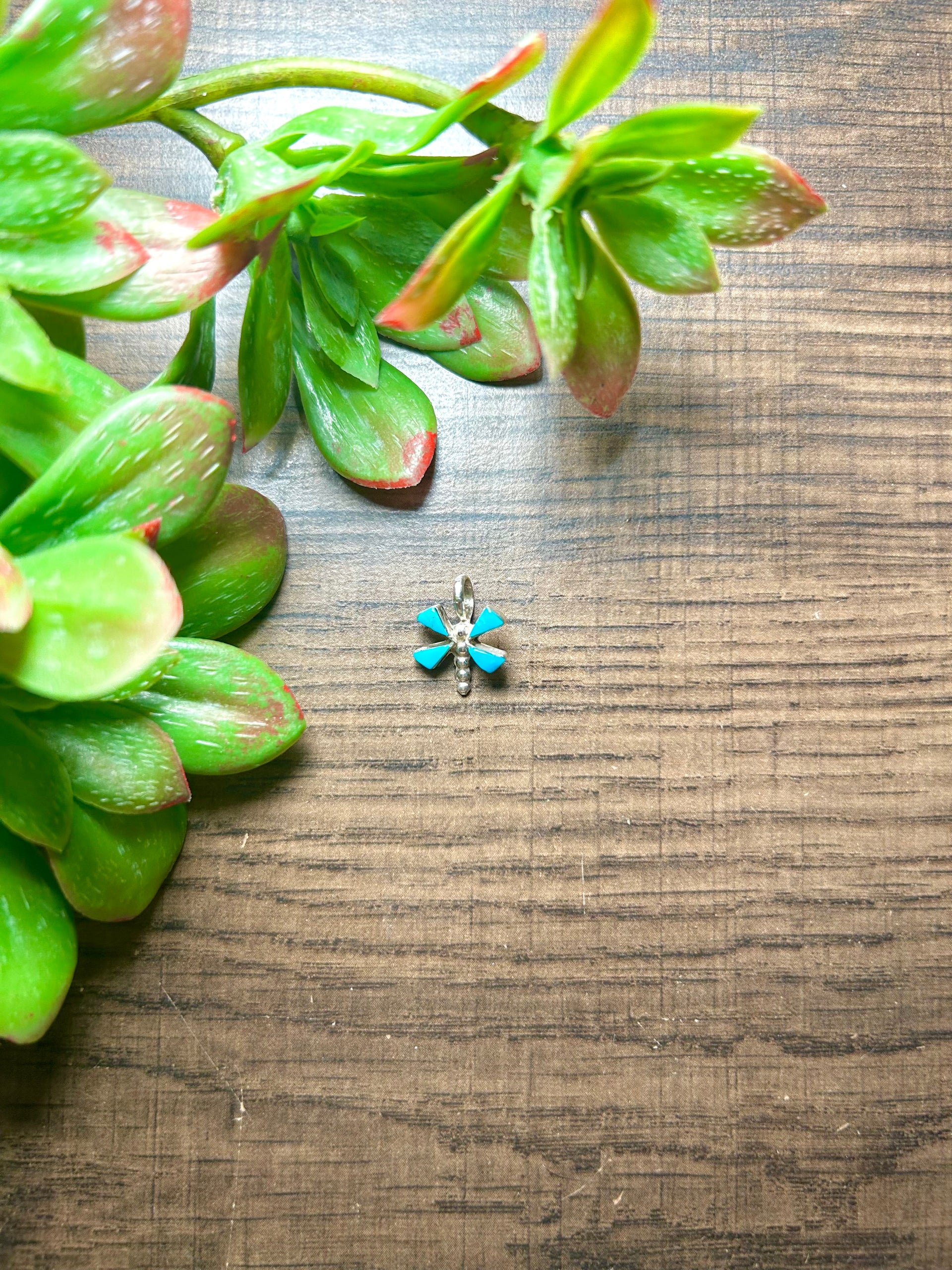 Navajo Made Kingman Turquoise & Sterling Silver Pendant