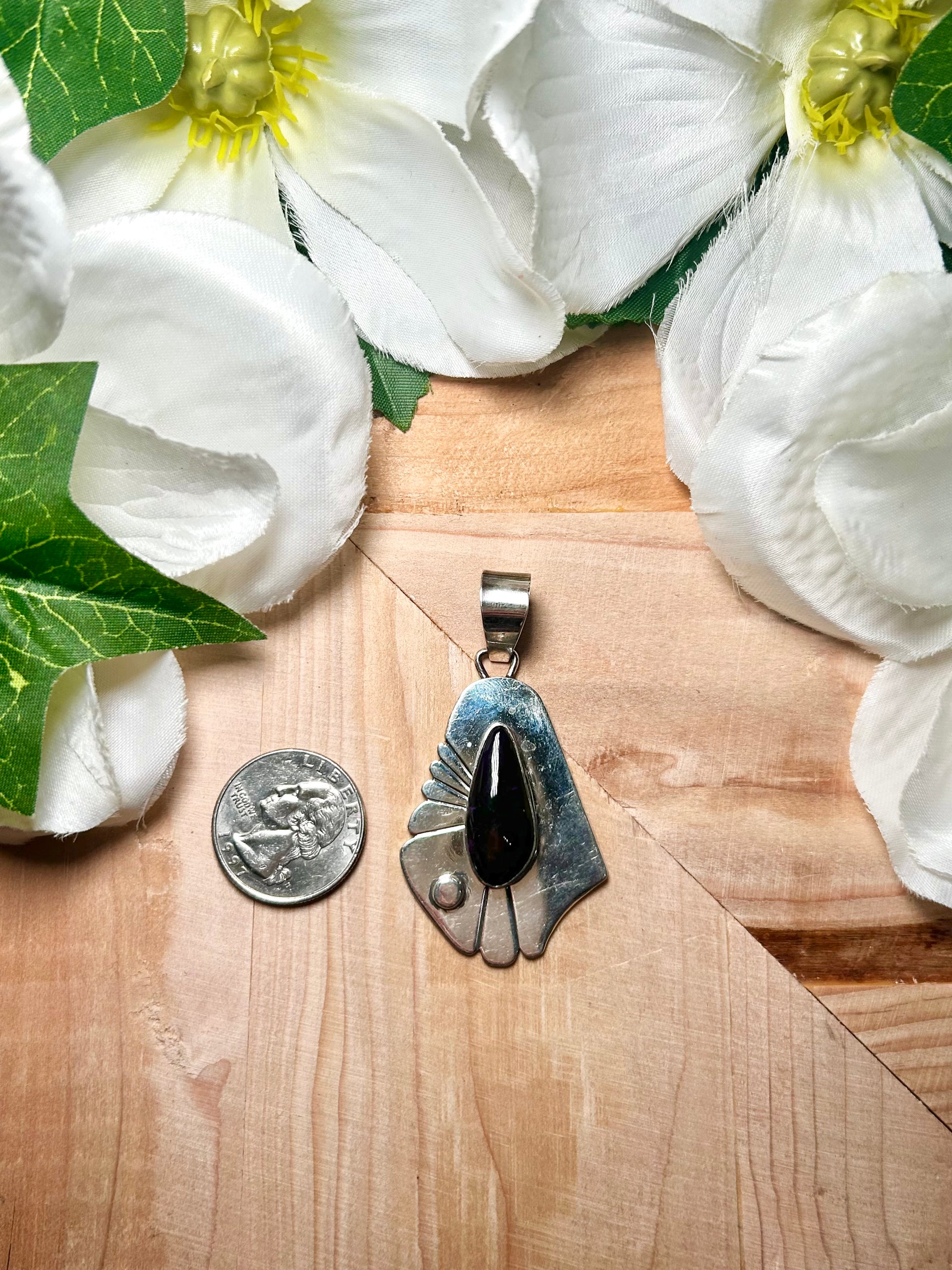 Navajo Made Sugilite & Sterling Silver Pendant