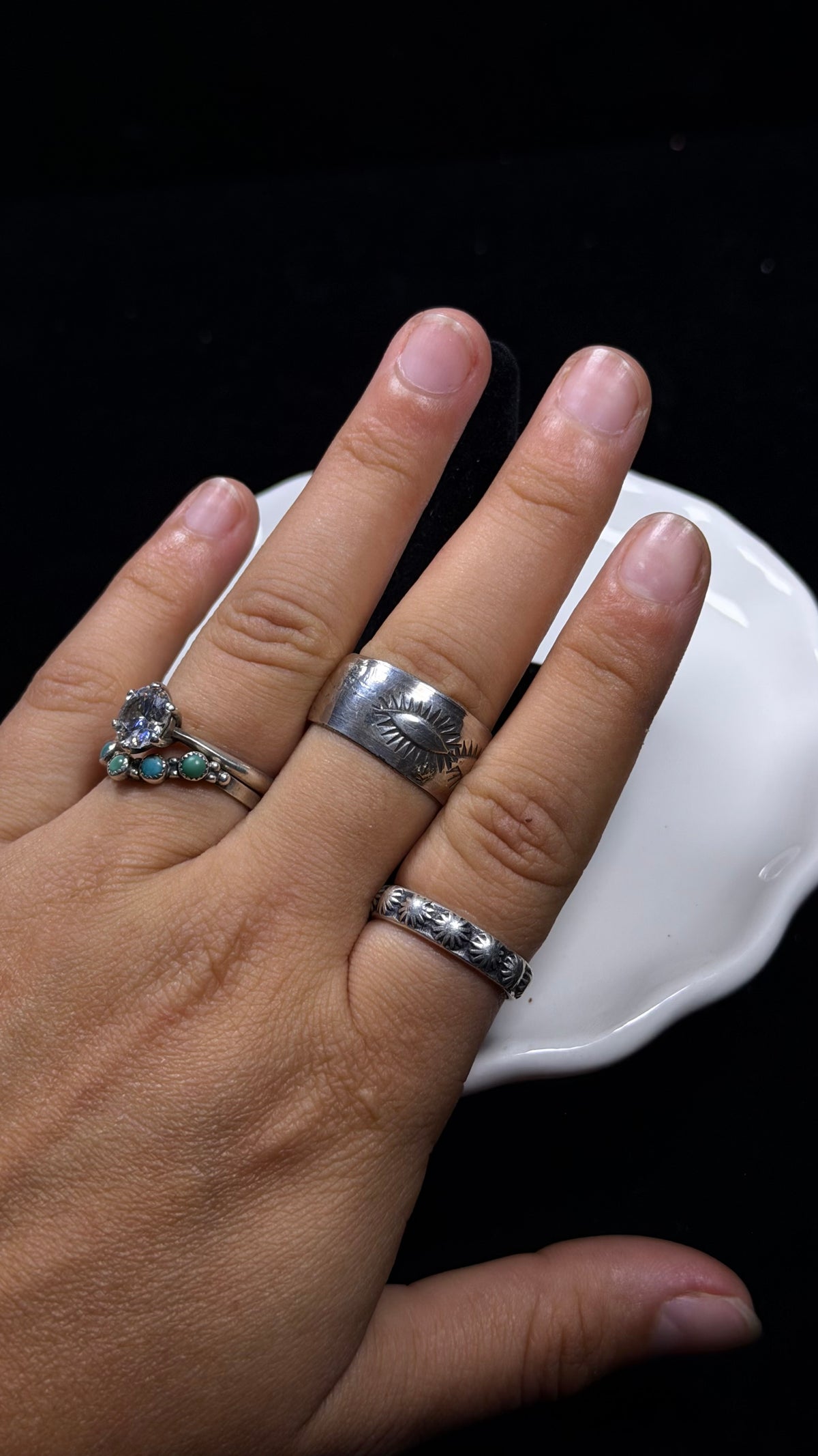 Navajo Made Sterling Silver Band Ring