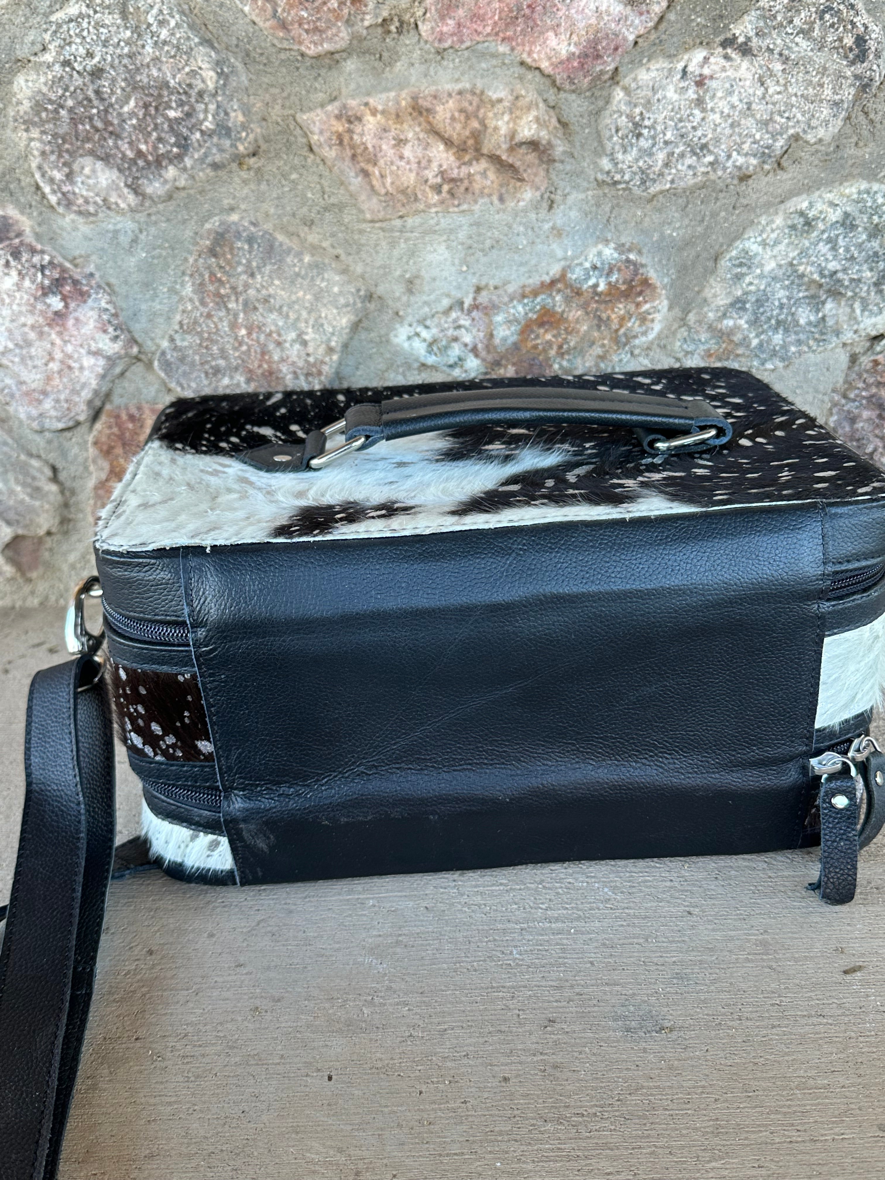 Genuine Leather Cowhide Jewelry Box