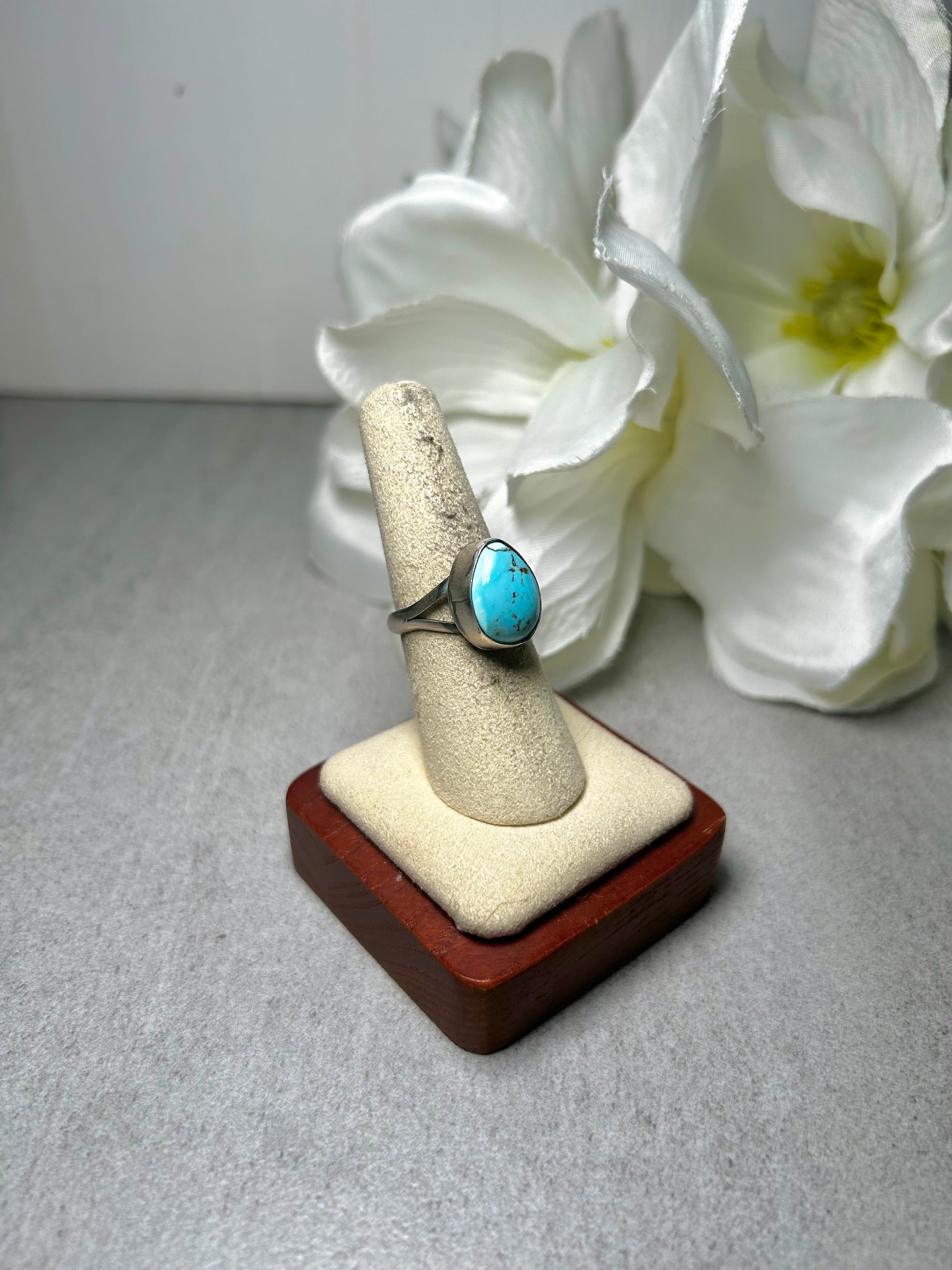 Scott Skeets Golden Hill Turquoise & Sterling Silver Adjustable Ring
