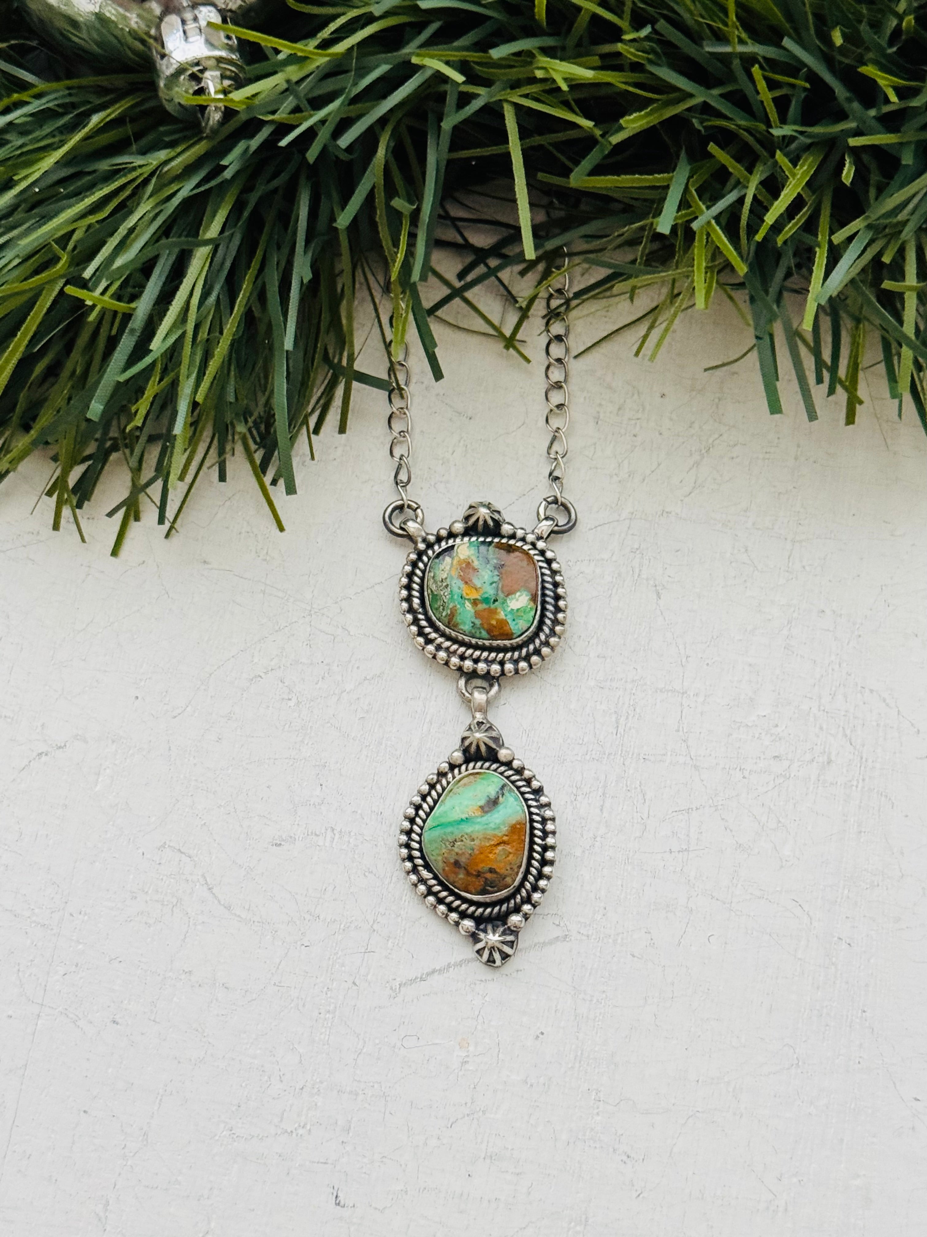 Southwest Handmade Royston Turquoise & Sterling Silver Necklace