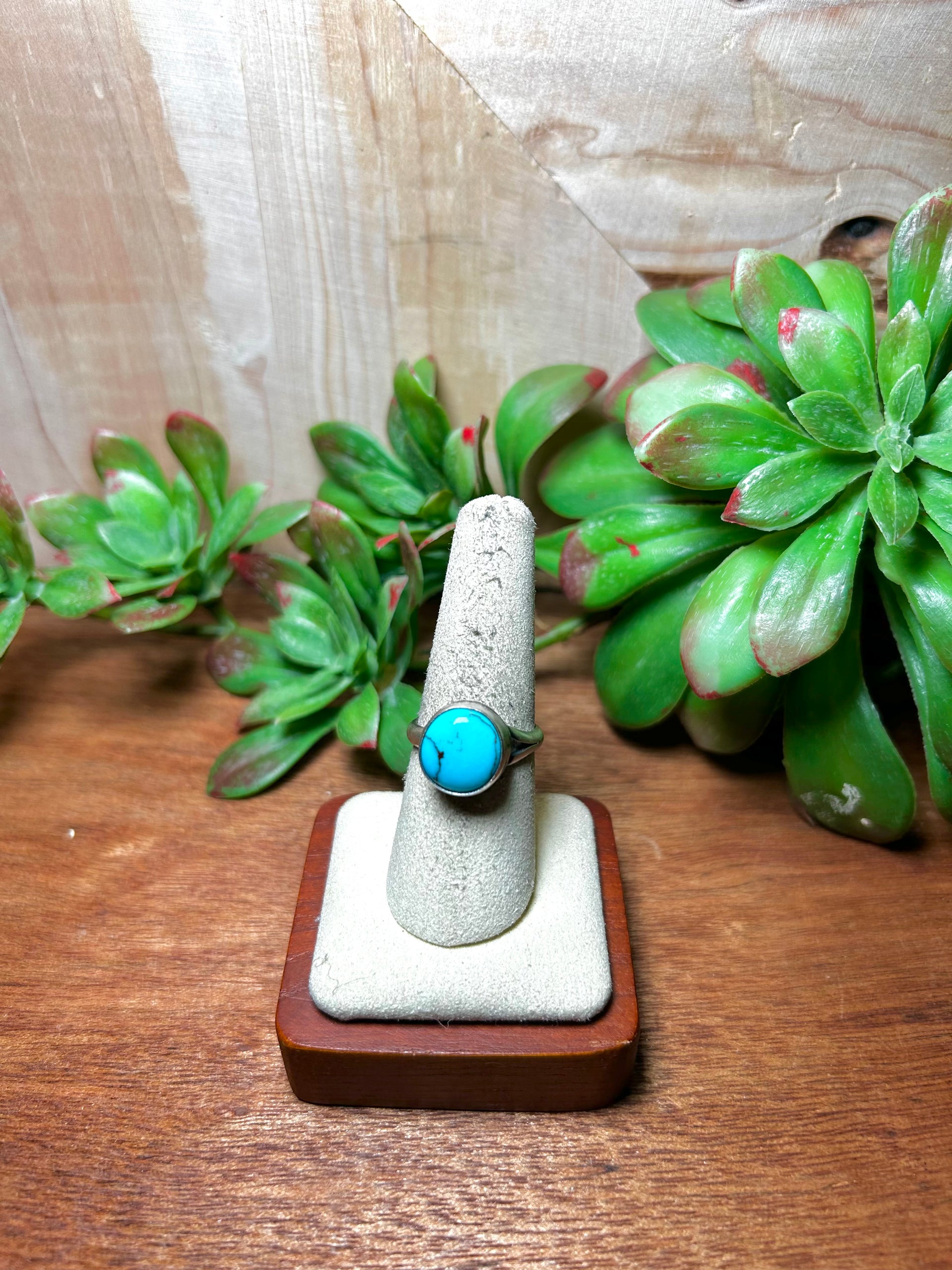 Scott Skeets Kingman Turquoise & Sterling Silver Adjustable Ring