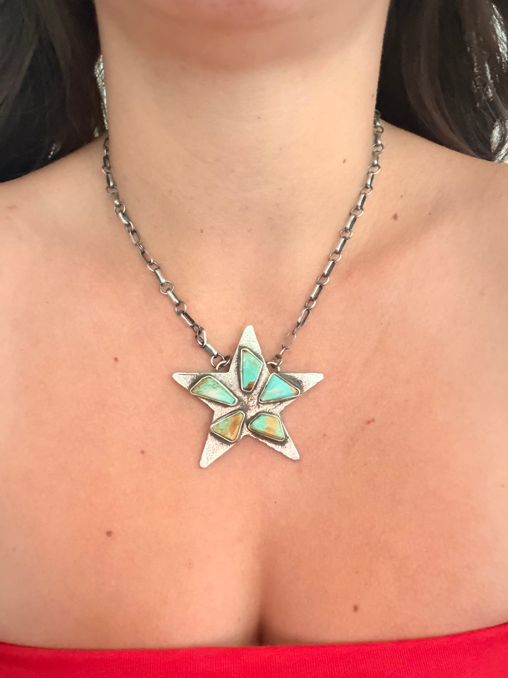 Jude Candelaria Kingman Turquoise & Sterling Silver Necklace
