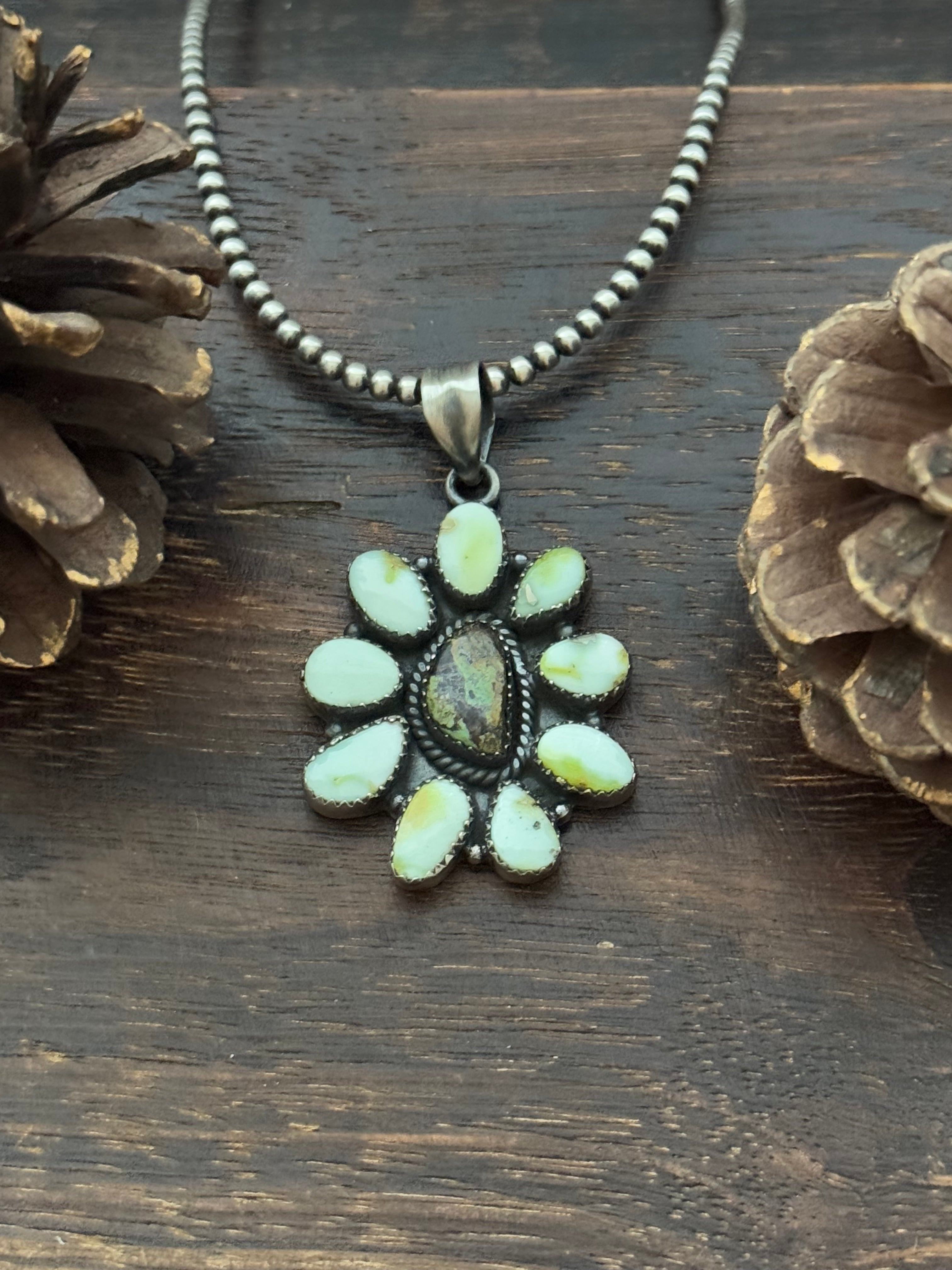 Southwest Multi Stone & Sterling Silver Pendant