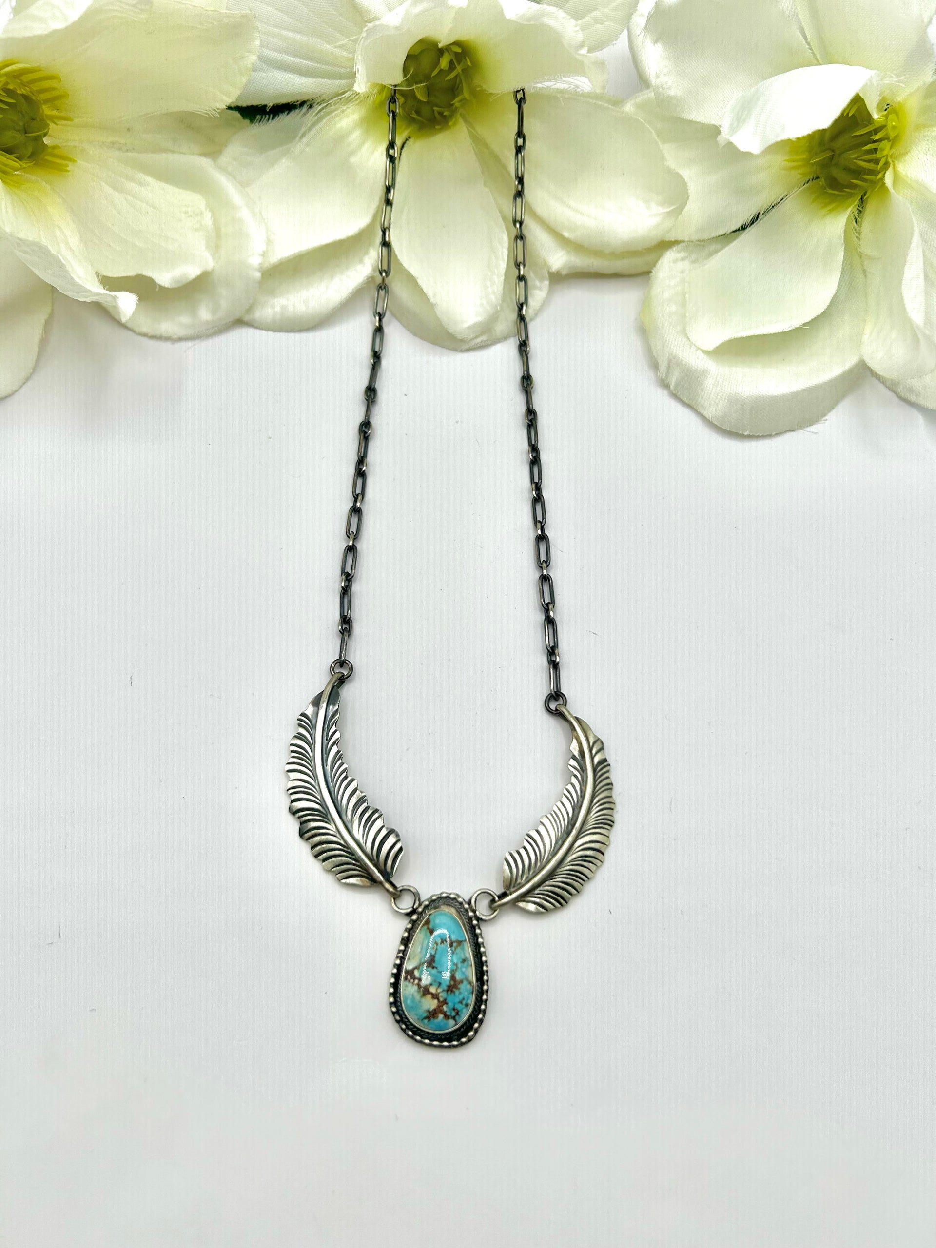 Lydia Begay Golden Hill Turquoise & Sterling Silver Necklace