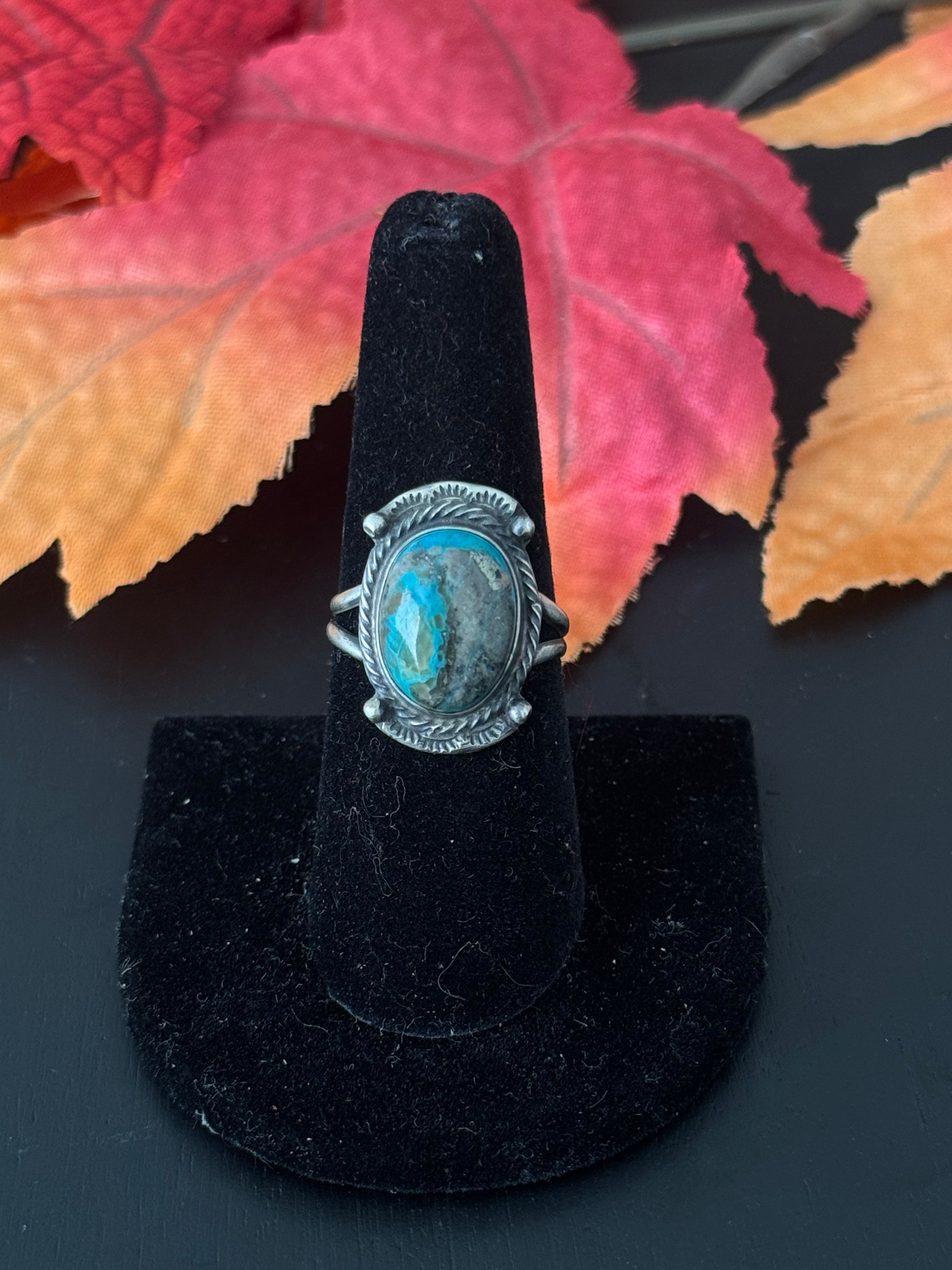 Navajo Made Royston Turquoise & Sterling Silver Ring