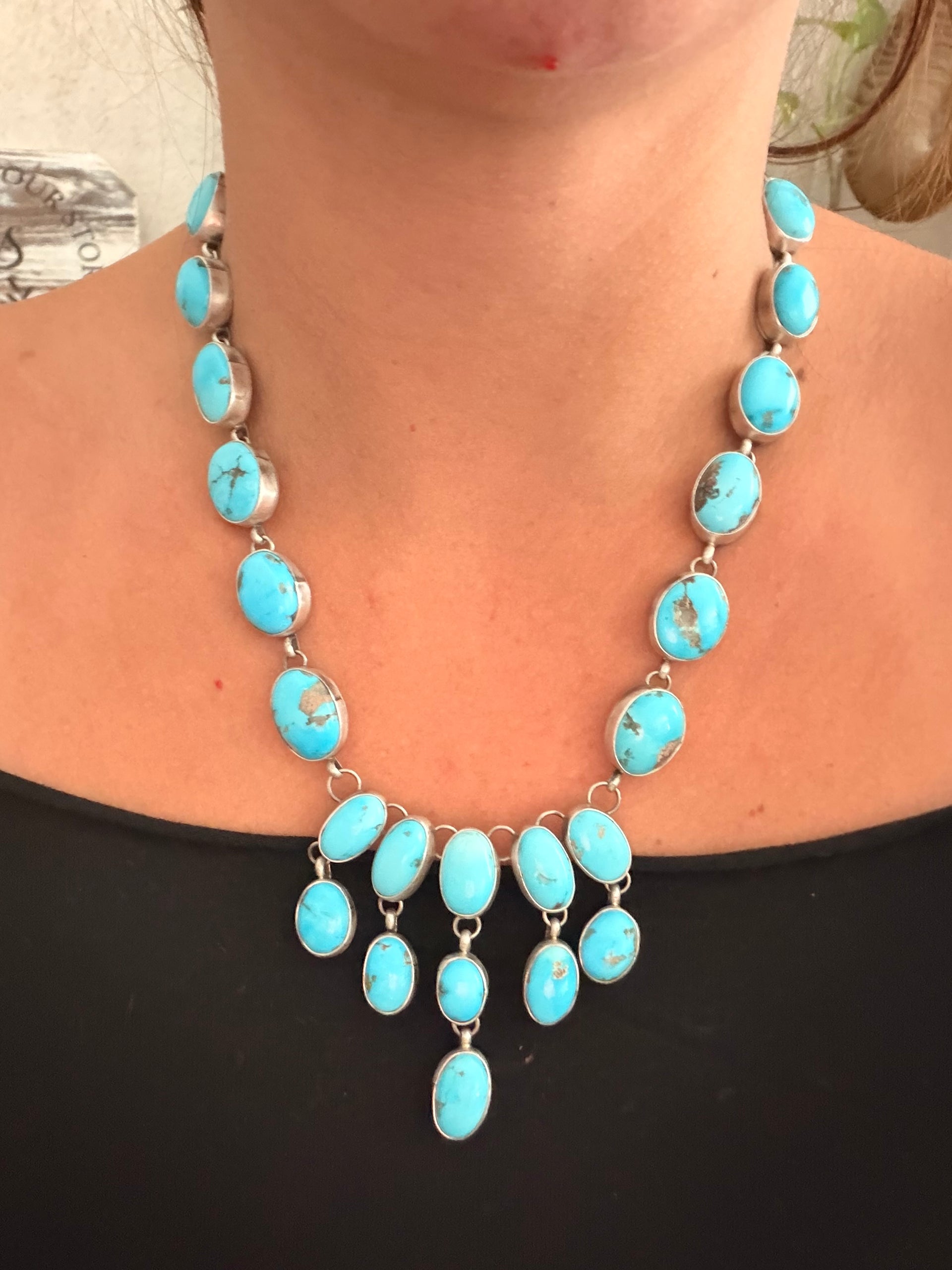 Jason Garcia Blue Ridge Turquoise & Sterling Silver Necklace Set
