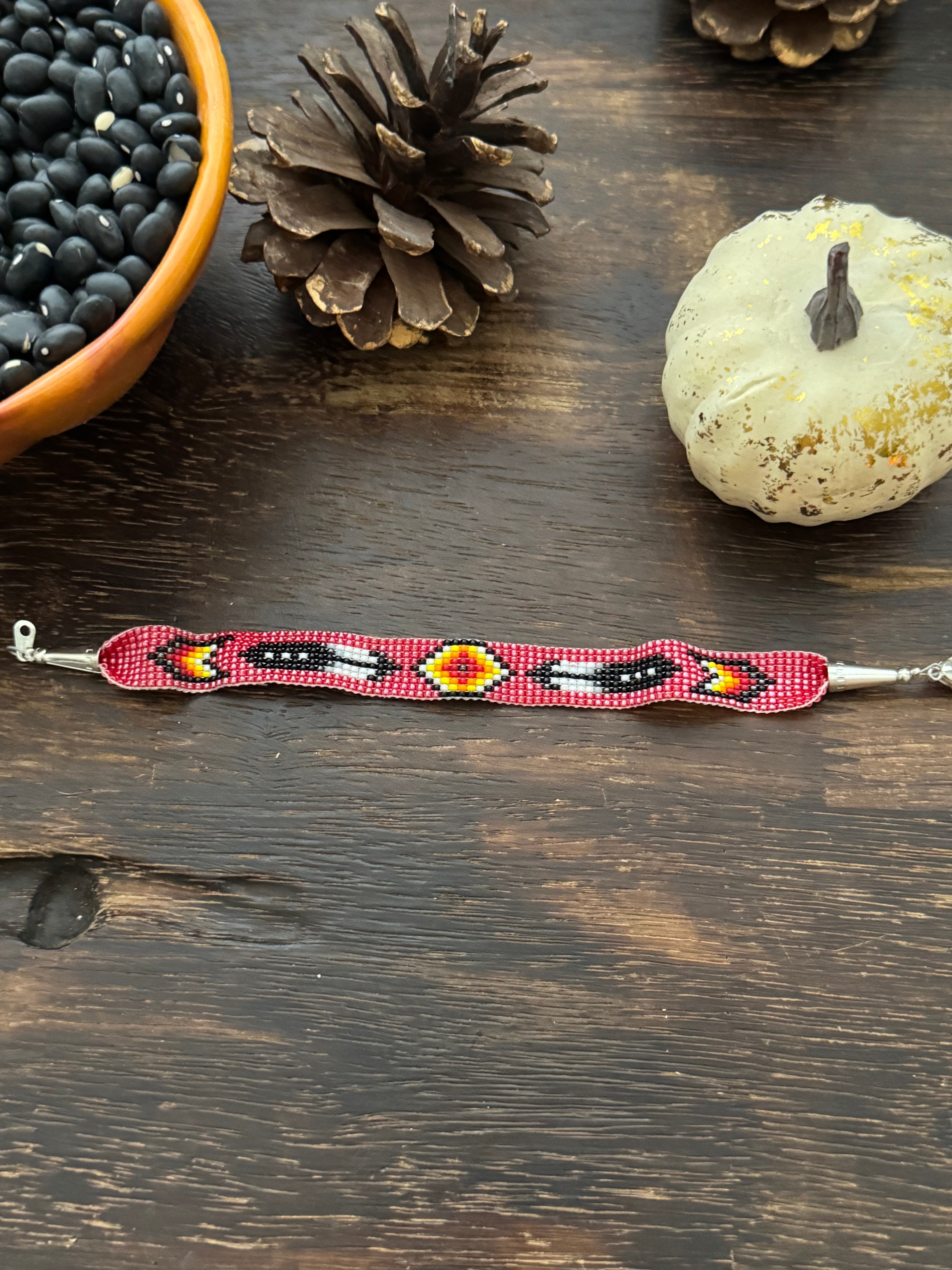 Navajo Strung Sterling Silver Beaded Bracelet