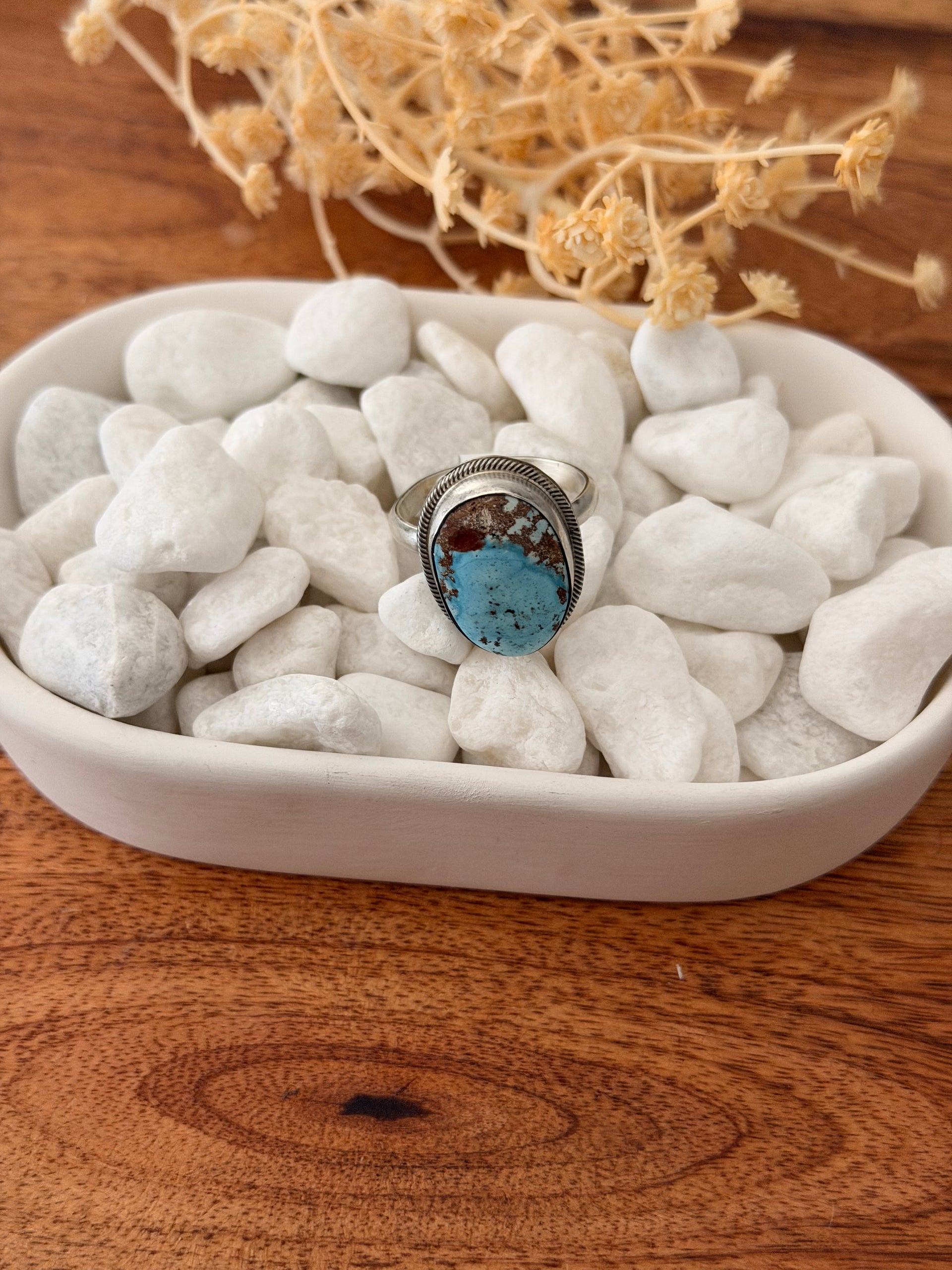 Antionette Martinez Golden Hills Turquoise & Sterling Silver Adjustable Ring