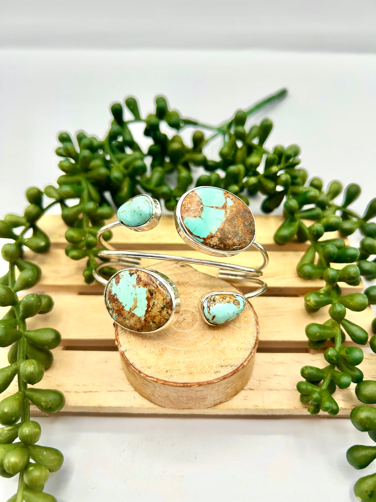 Virginia Sandoval Boulder Turquoise & Sterling Silver Cuff Bracelet