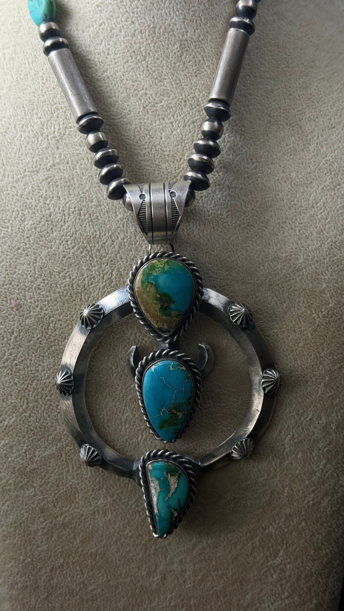 Chimney Butte Sonoran Mountain Turquoise & Sterling Silver Pendant