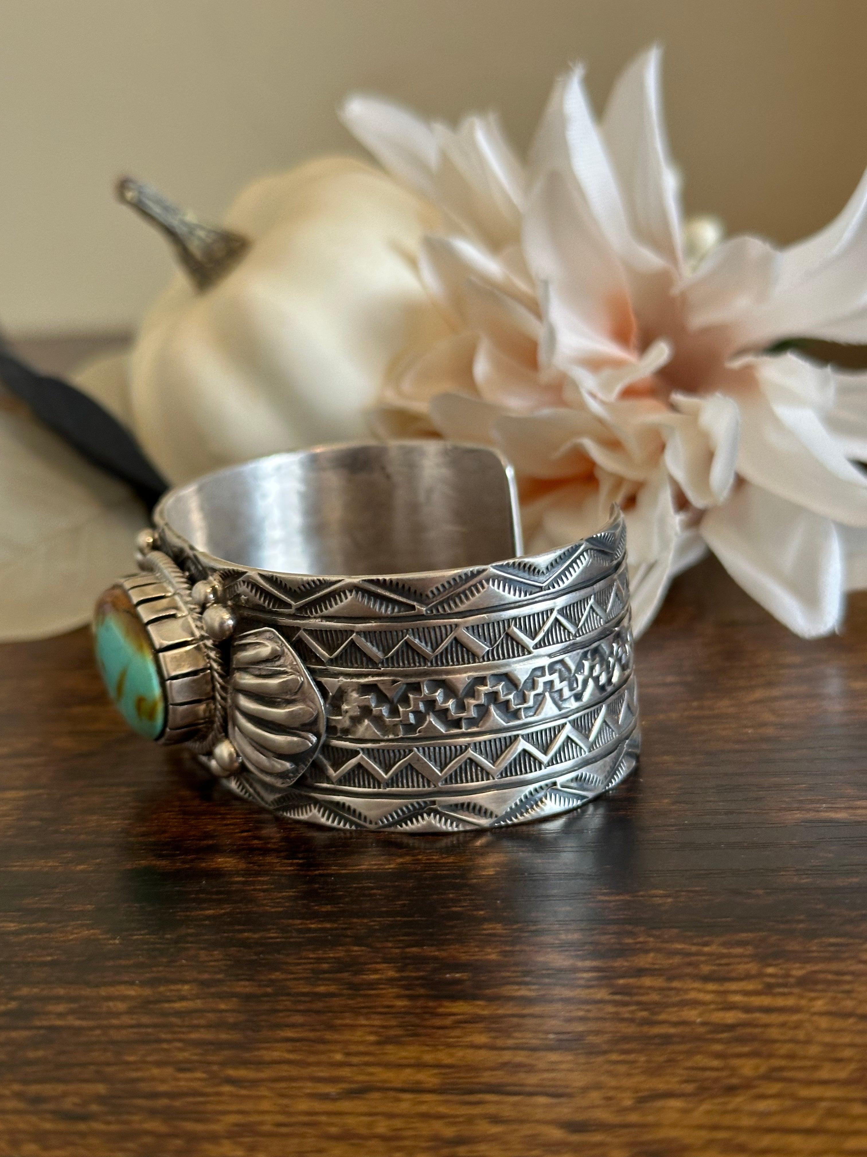 Tillie John Royston Turquoise and Sterling Silver Cuff Bracelet