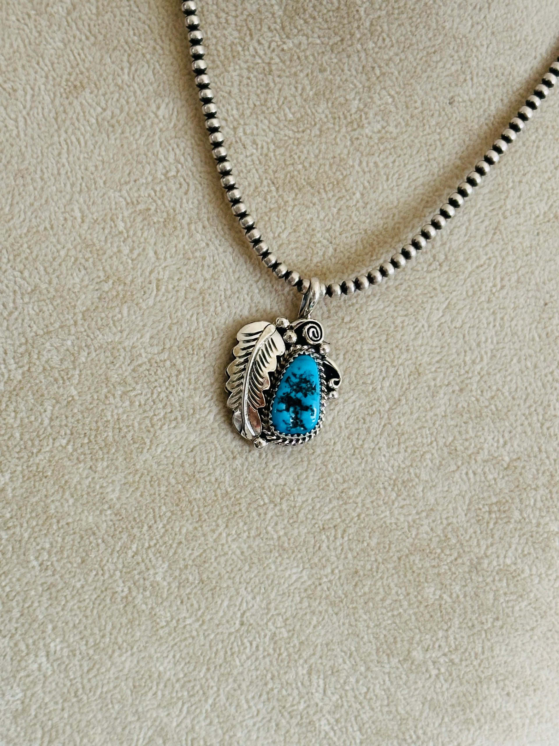 Julia Etsitty Kingman Turquoise & Sterling Silver Pendants
