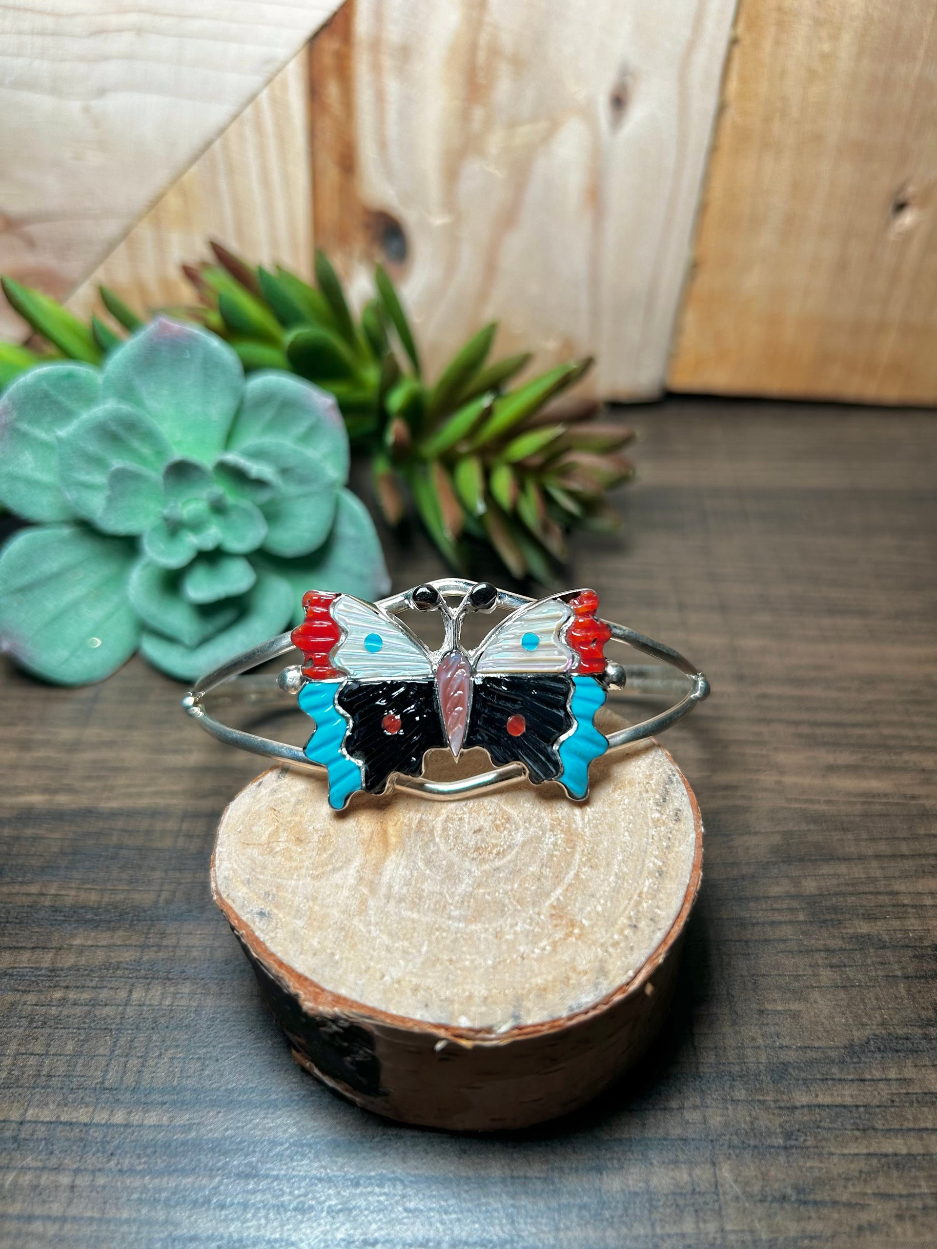 Tamara Pinto Multi Stone & Sterling Silver Cuff Bracelet