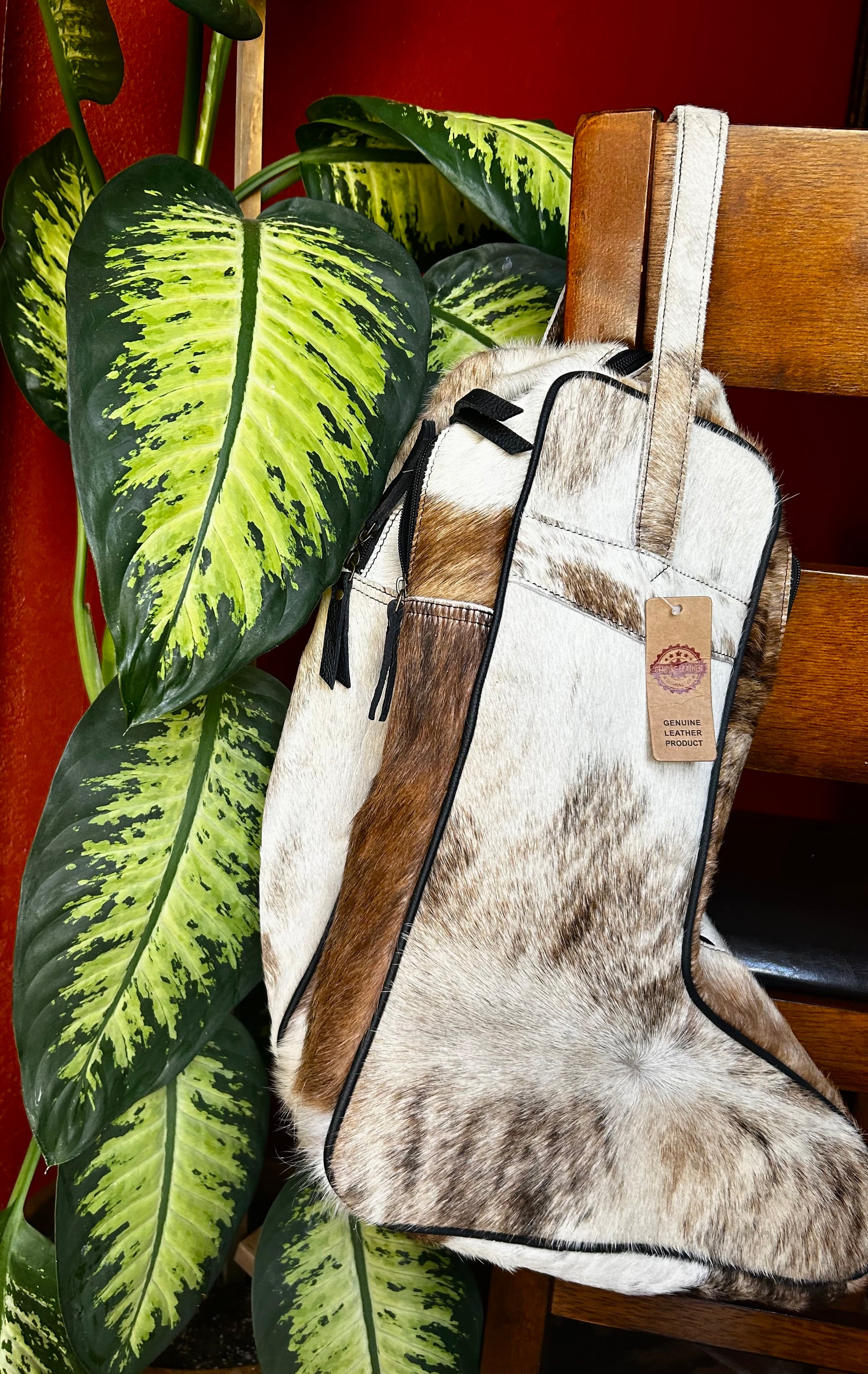 Genuine Tooled Leather Cowhide Stocking