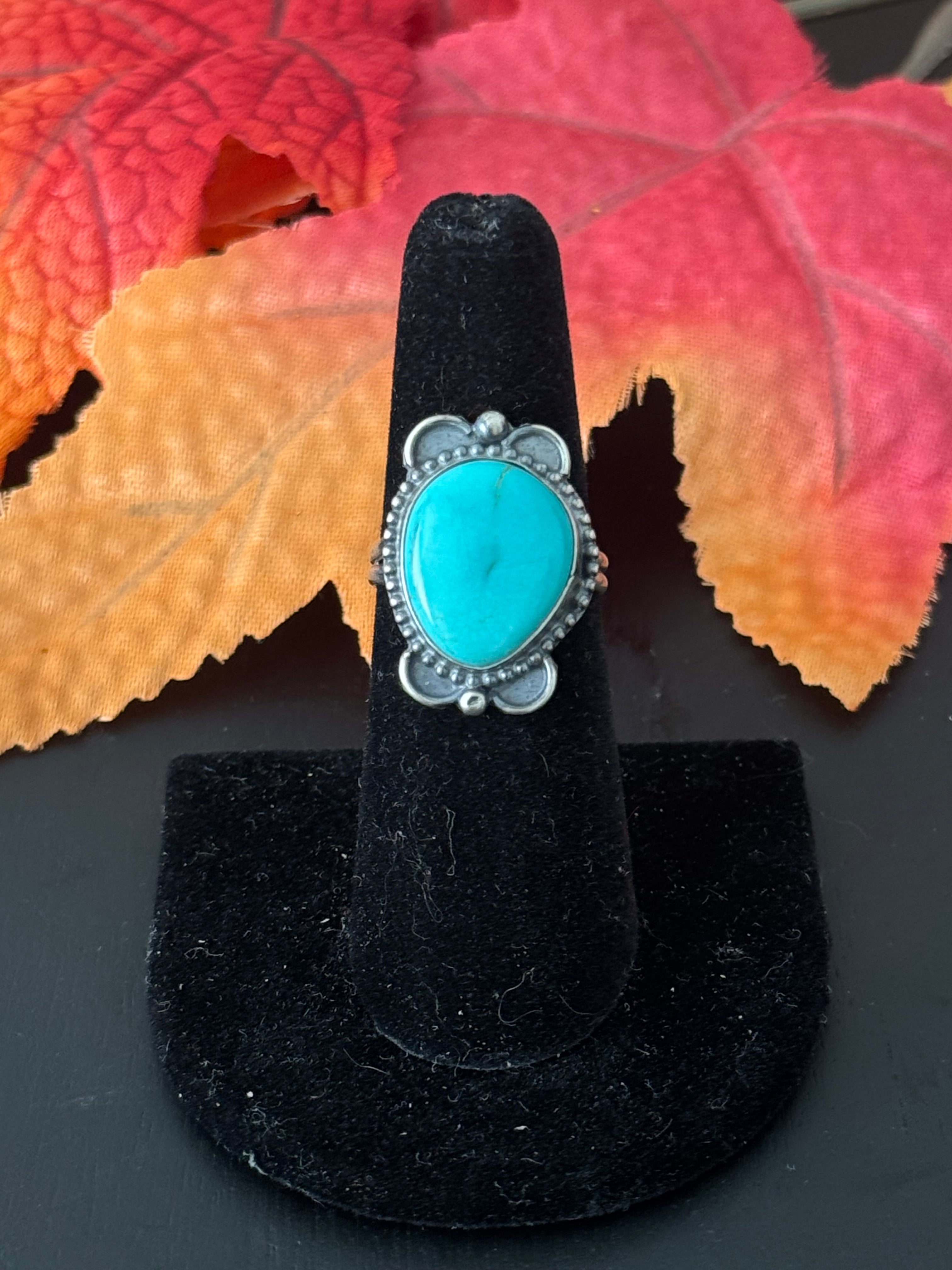 Navajo Made Turquoise & Sterling Silver Ring