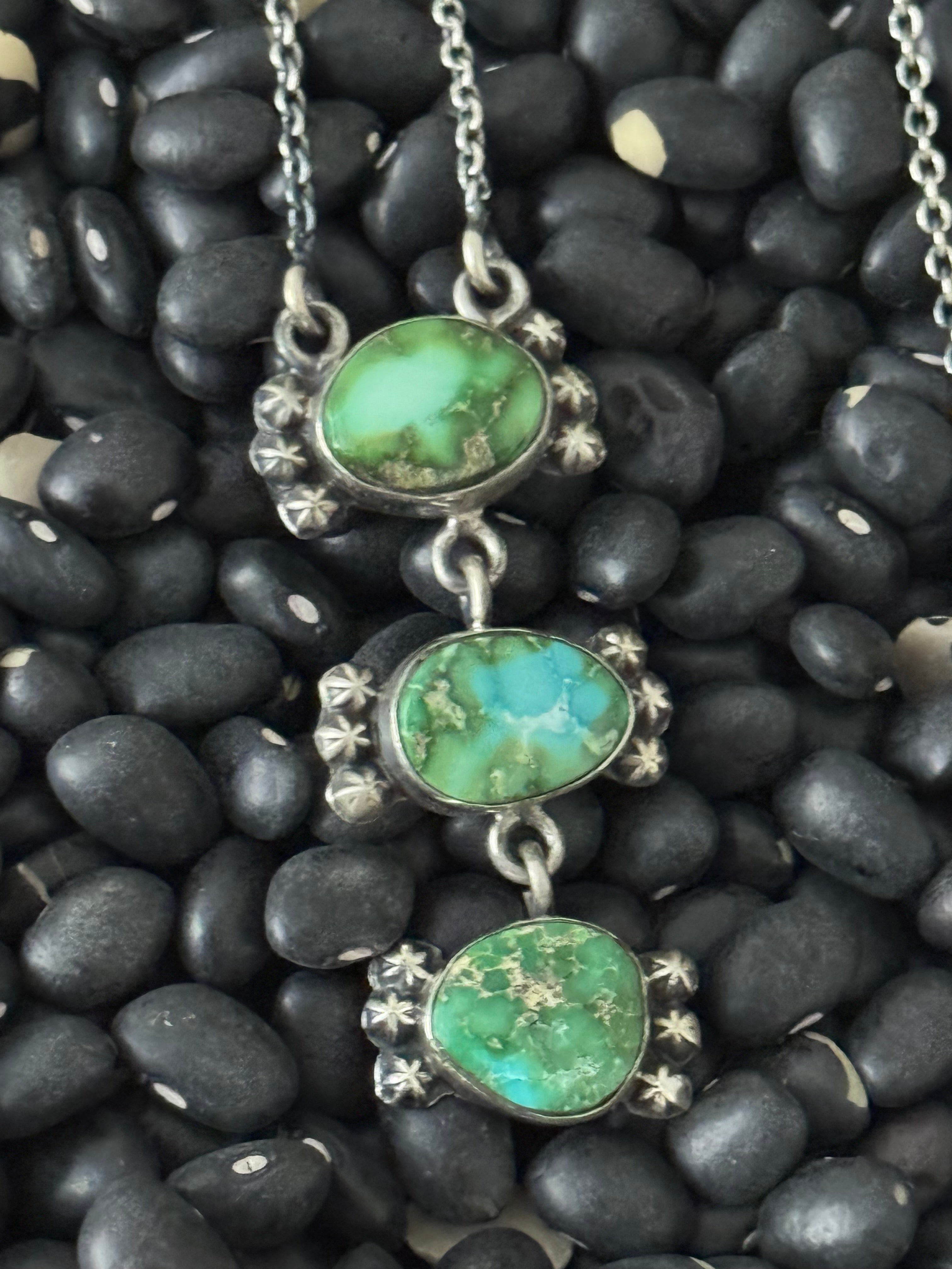 Southwest Sonoran Mountain Turquoise & Sterling Silver Necklace