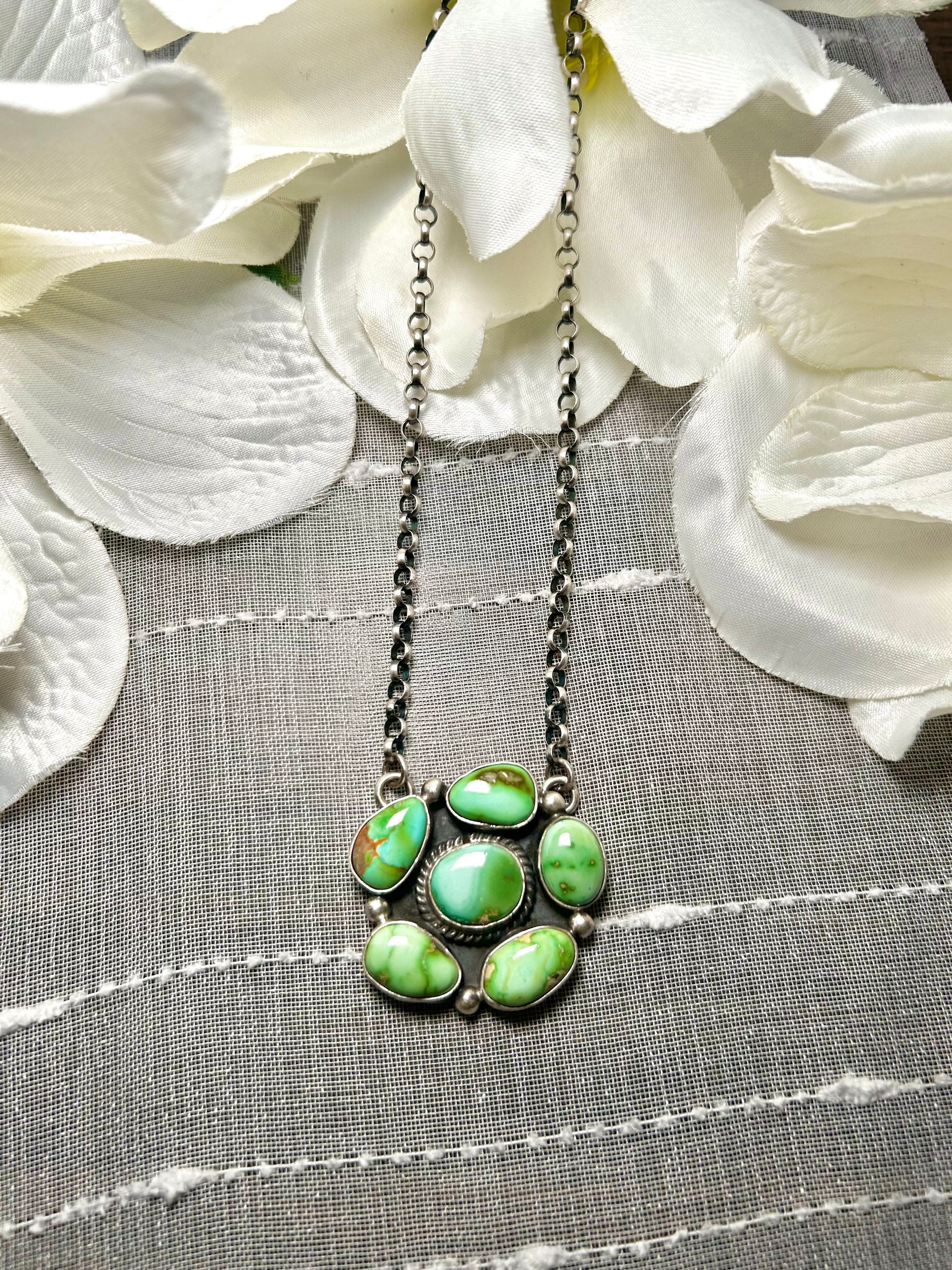 Jon McCray Sonoran Gold Turquoise & Sterling Silver Necklace