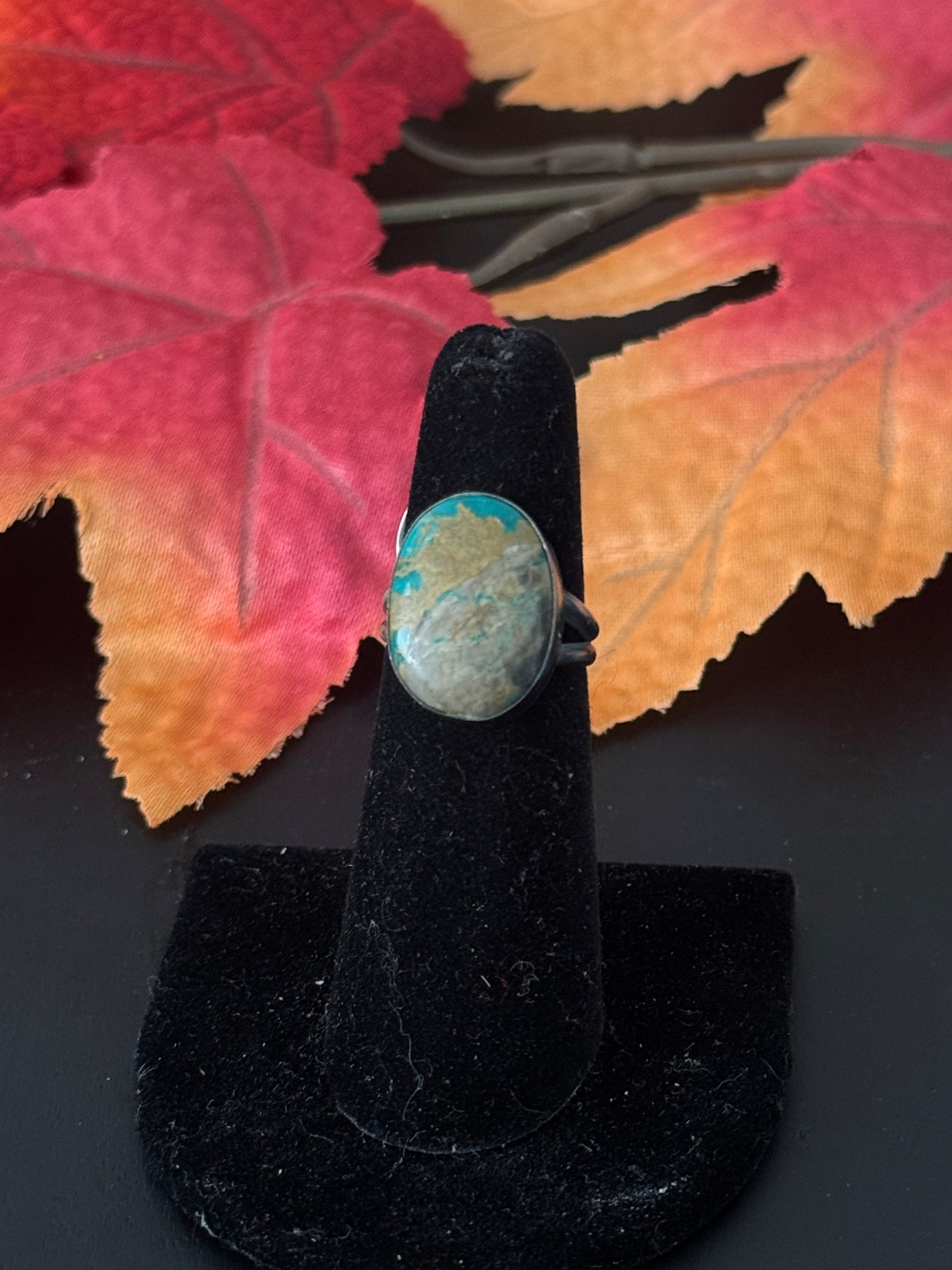 Navajo Made Royston Turquoise & Sterling Silver Ring