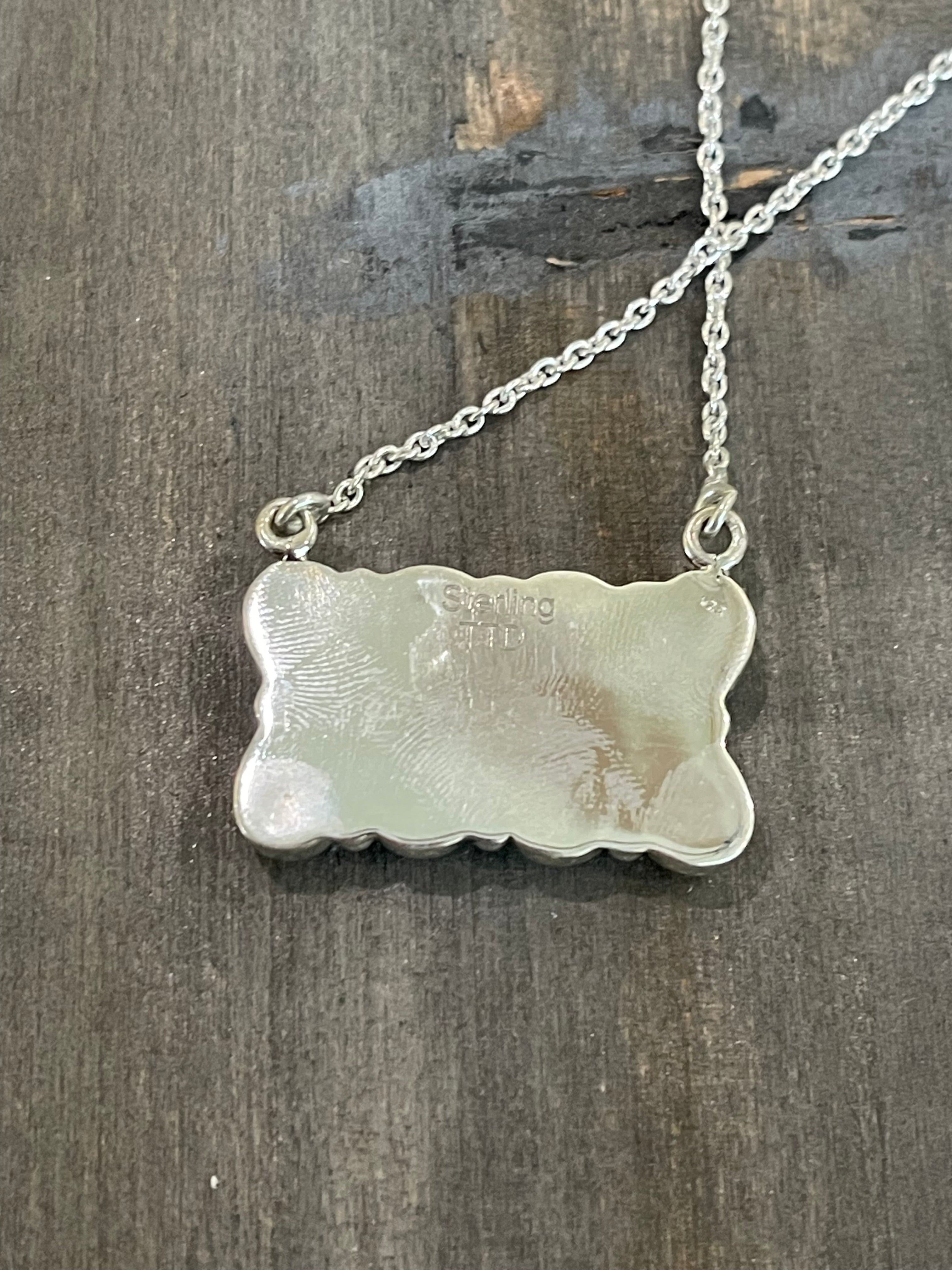 Southwest Handmade Wild Horse & Sterling Silver Cluster Bar Necklace