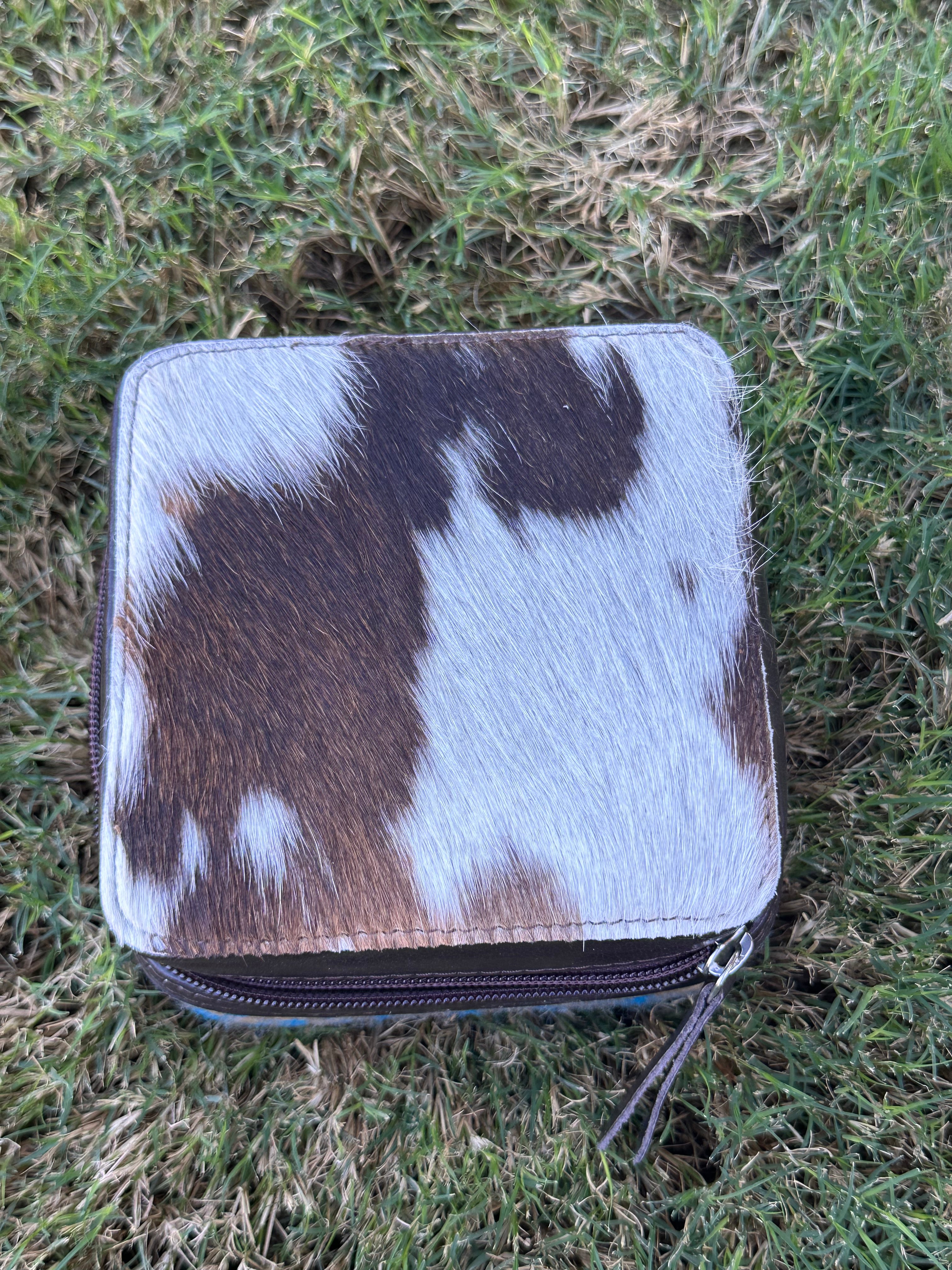 Genuine Leather Cowhide Jewelry Box