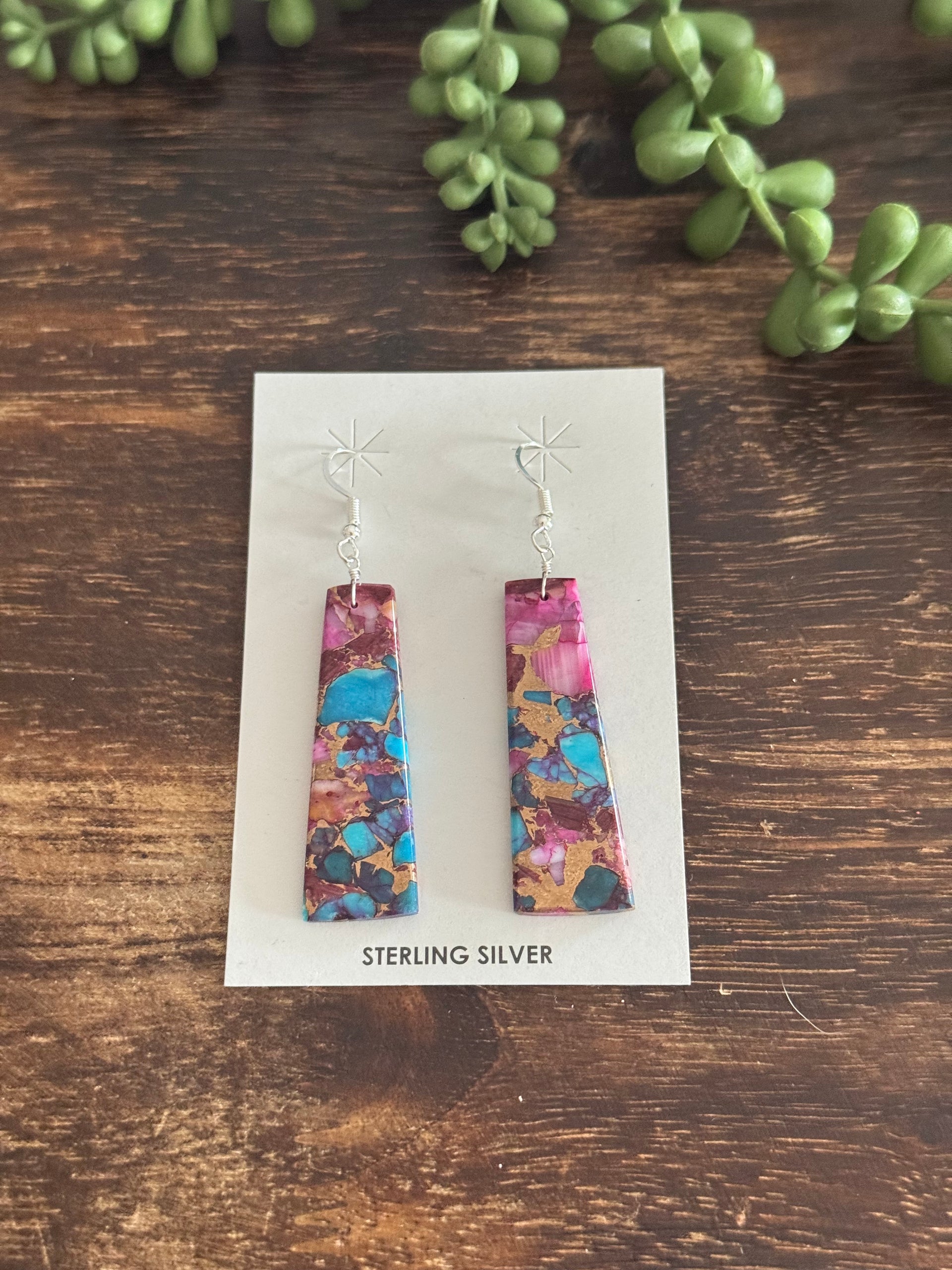 Jameson Pete Mohave Turquoise & Sterling Silver Dangle Earrings