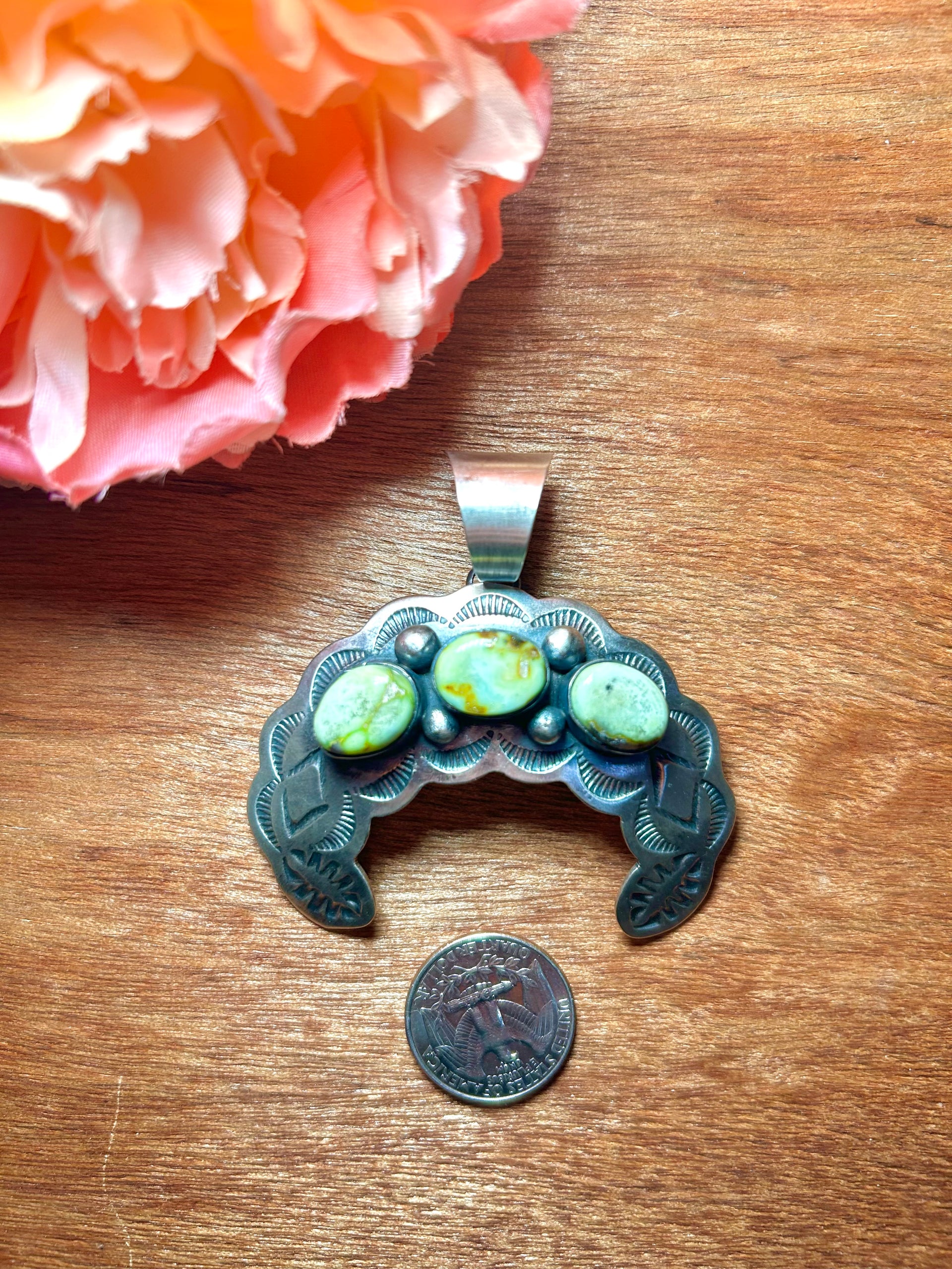 Chimney Butte Palomino Variscite & Sterling Silver Pendant