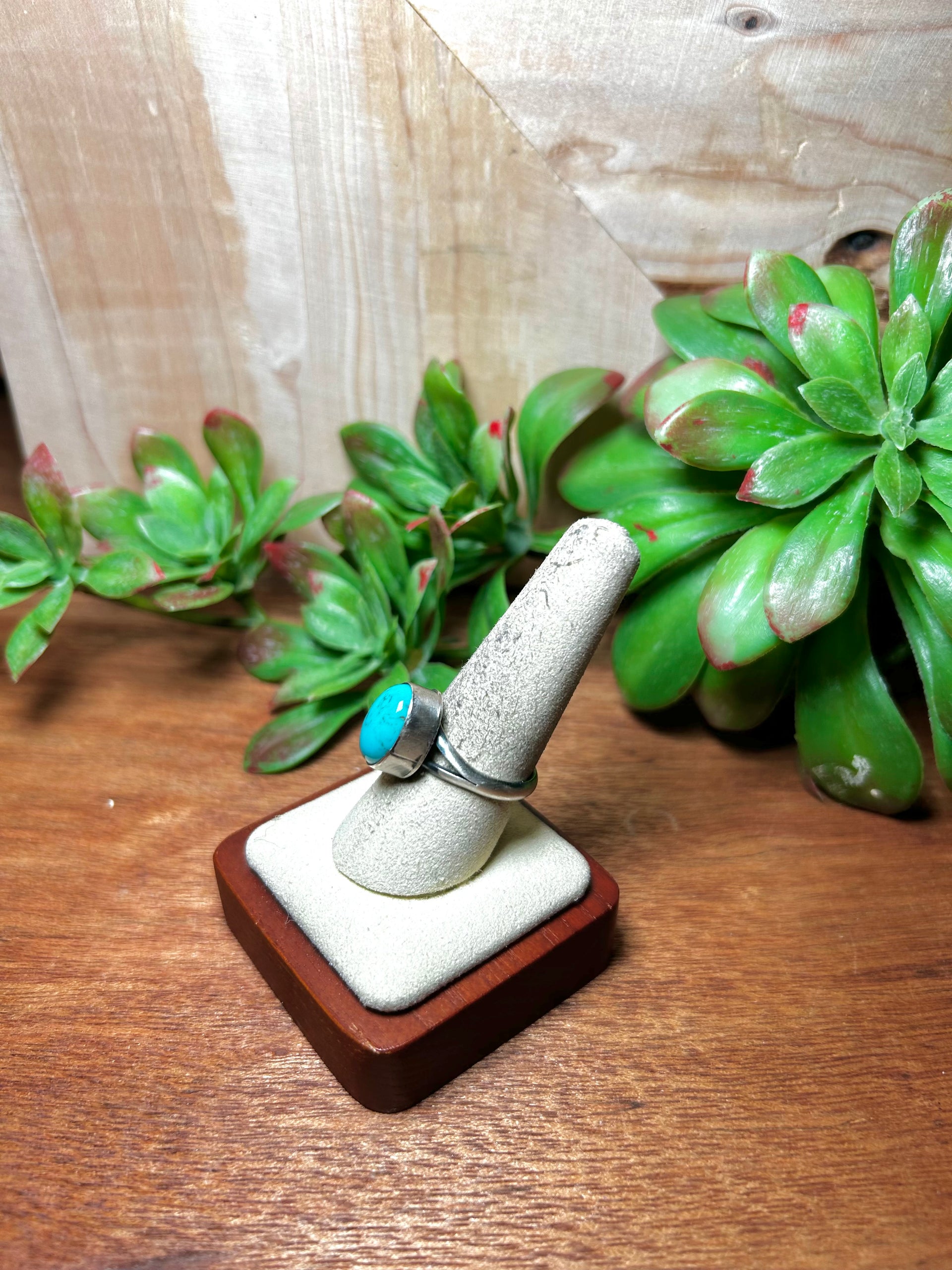 Scott Skeets Kingman Turquoise & Sterling Silver Adjustable Ring