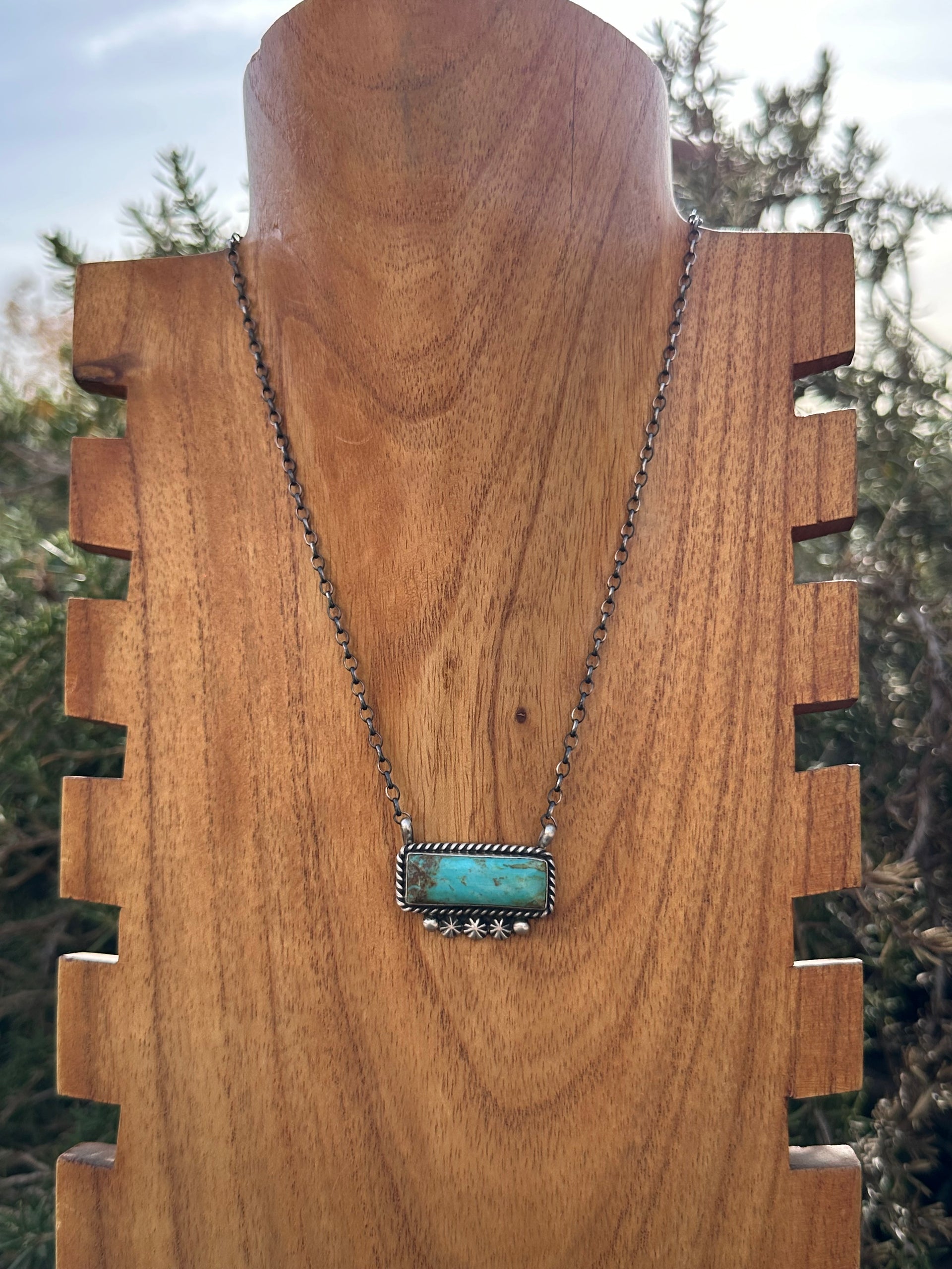 Alfred Martinez Kingman Turquoise & Sterling Silver Necklace