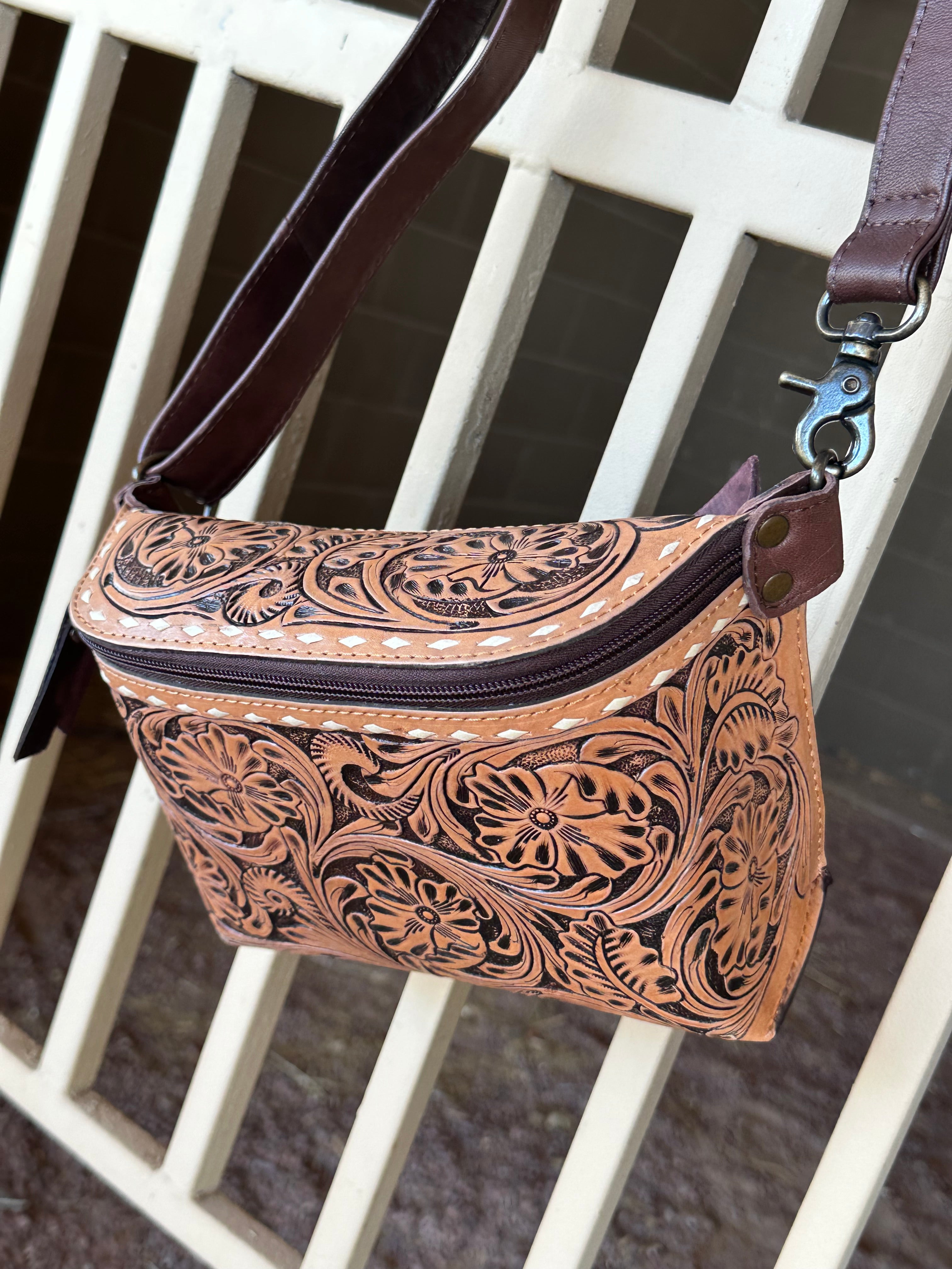 Genuine Tooled Leather Fanny Pack