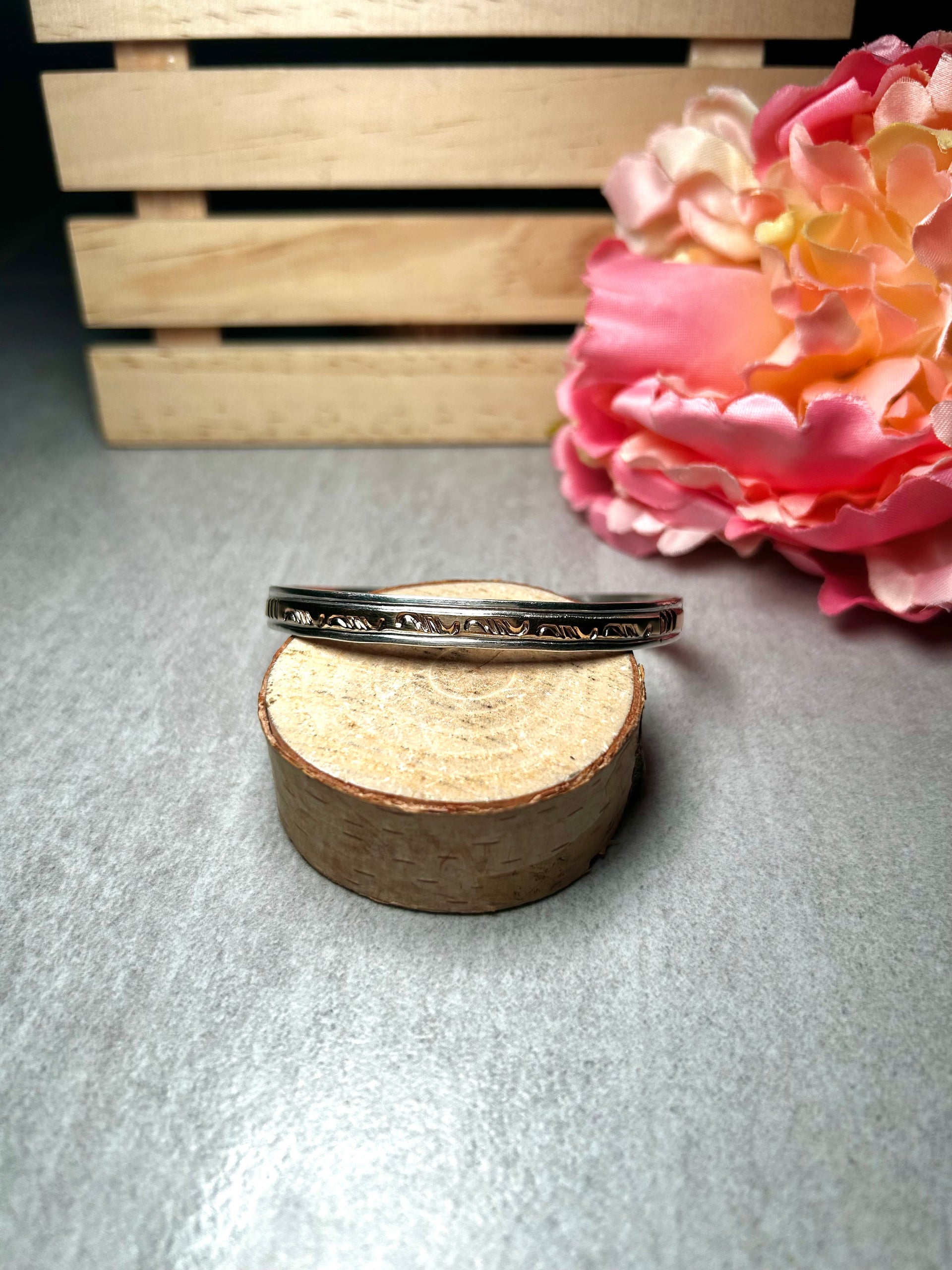 Navajo Made 14k Gold & Sterling Silver Cuff Bracelet