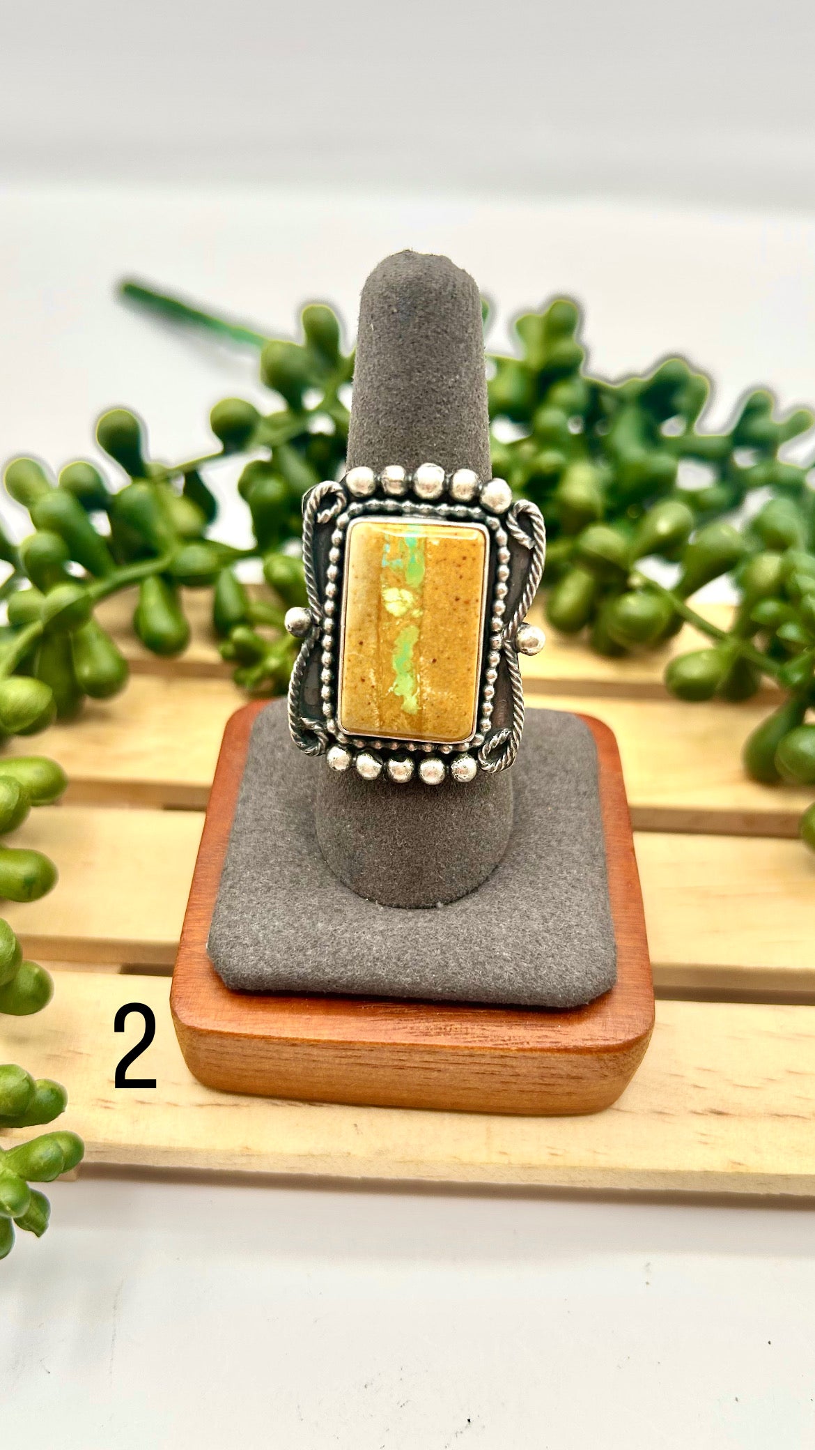 Navajo Made Boulder Turquoise & Sterling Silver Ring