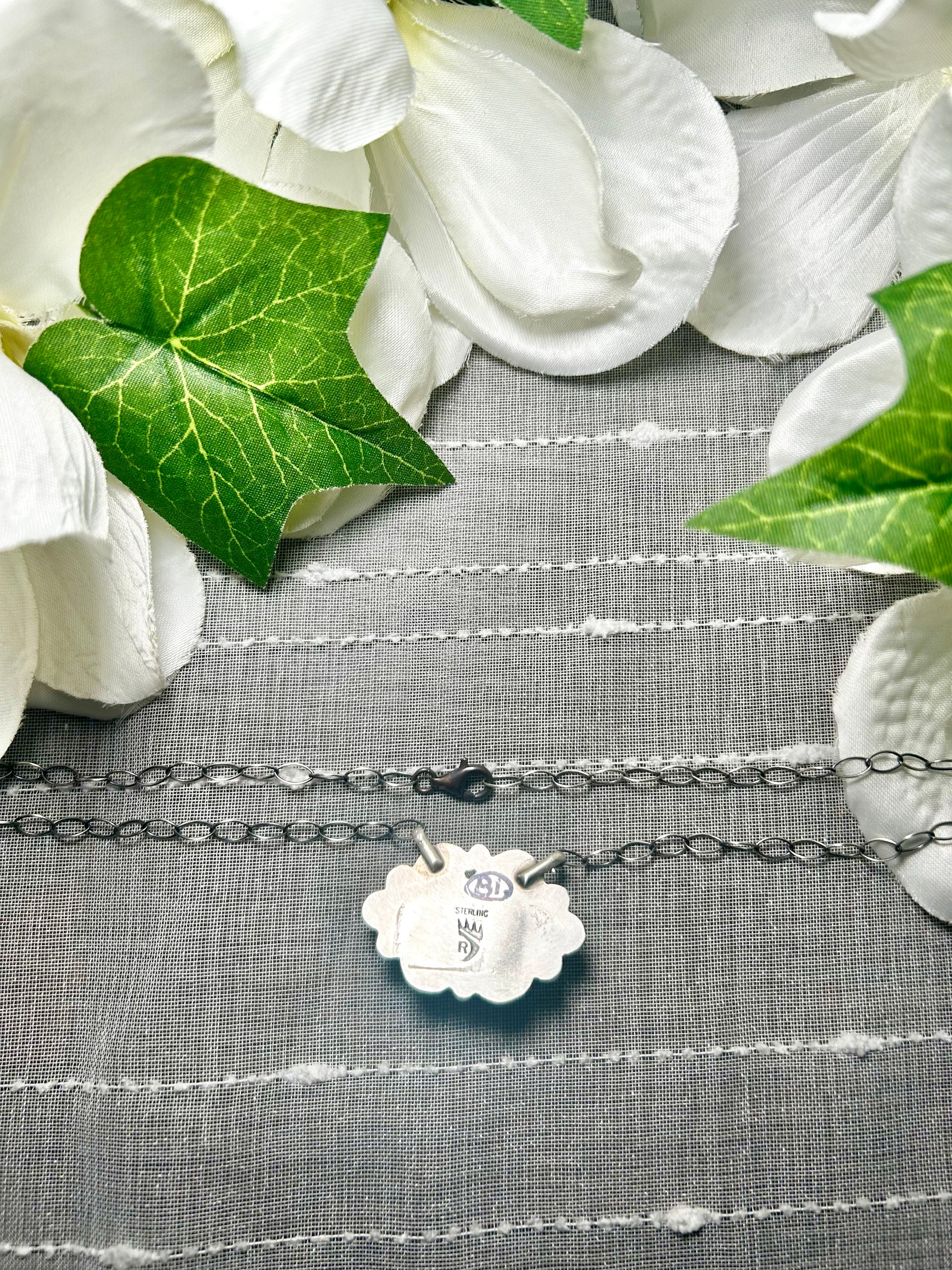 Bennie Ramone  White Buffalo & Sterling Silver Necklace