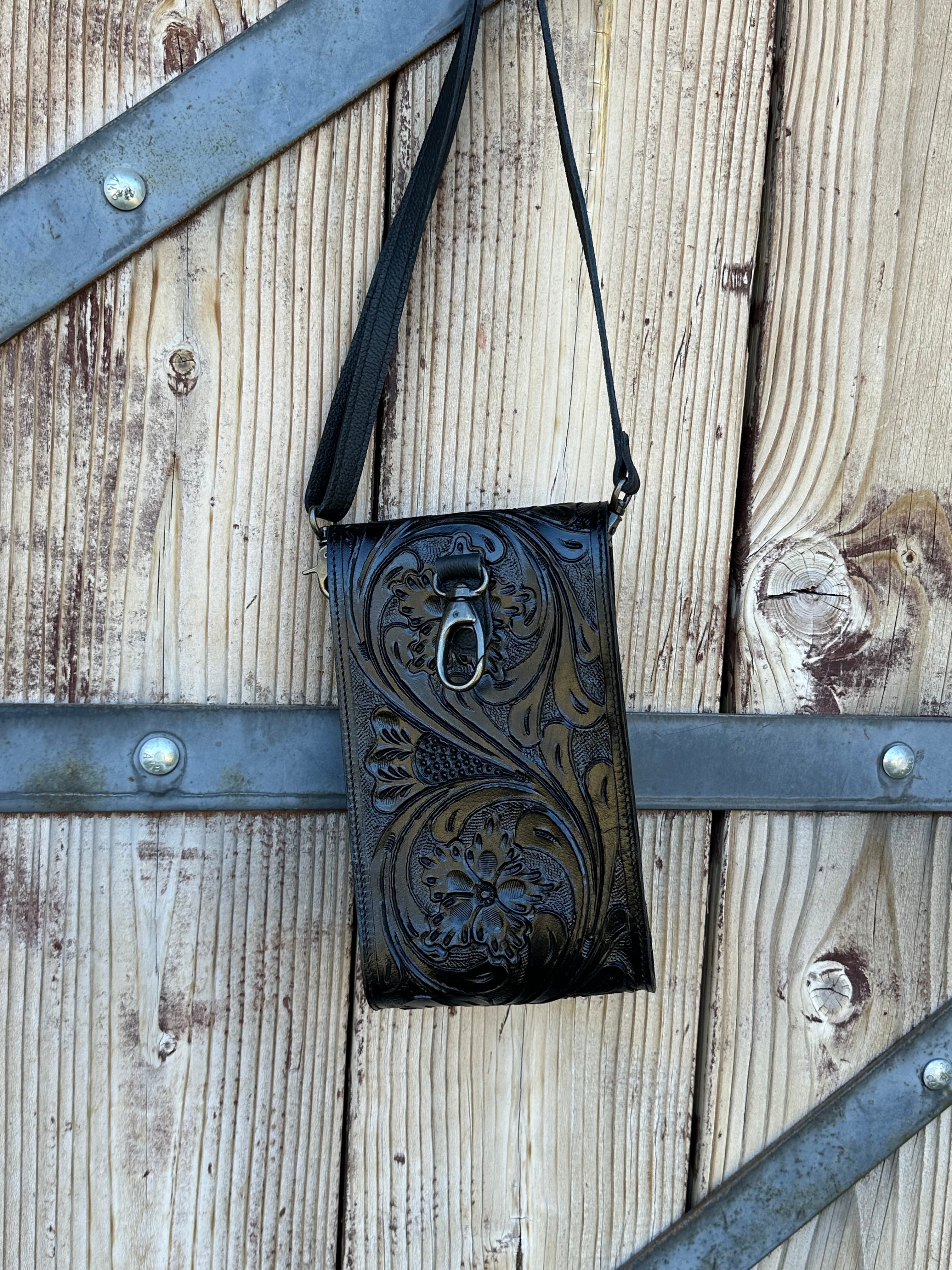 Genuine Tooled Leather Purse