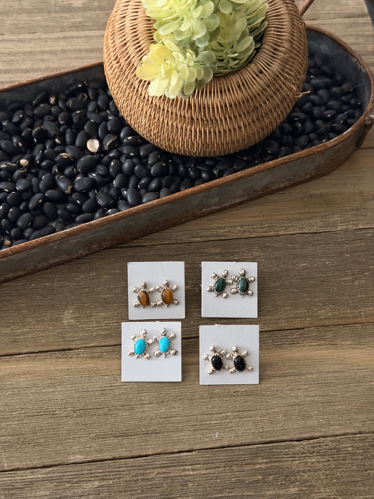 Norton Kincel Sterling Silver Turtle Post Earrings