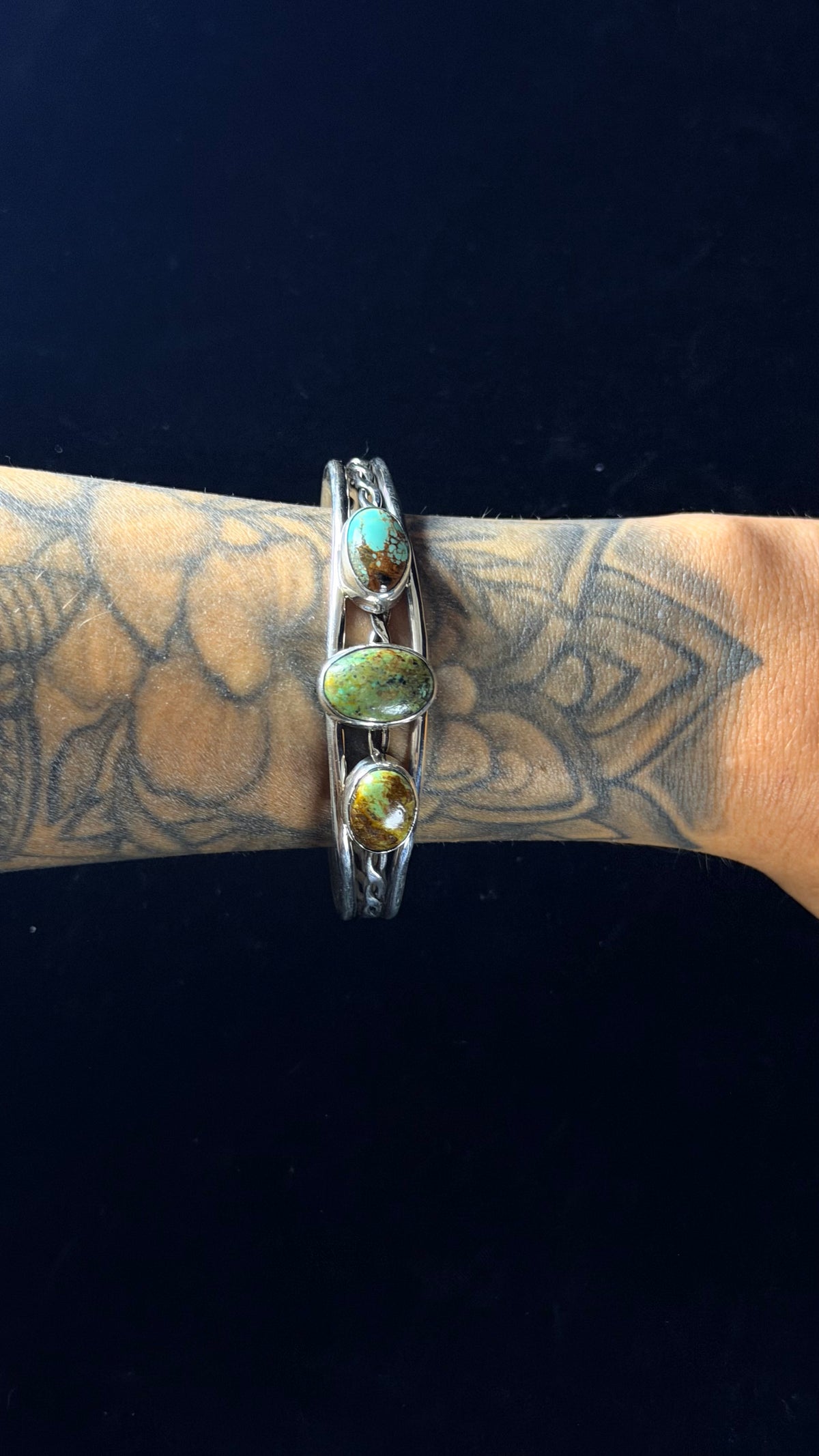 Duane Smith Boulder Turquoise & Sterling Silver Cuff Bracelet