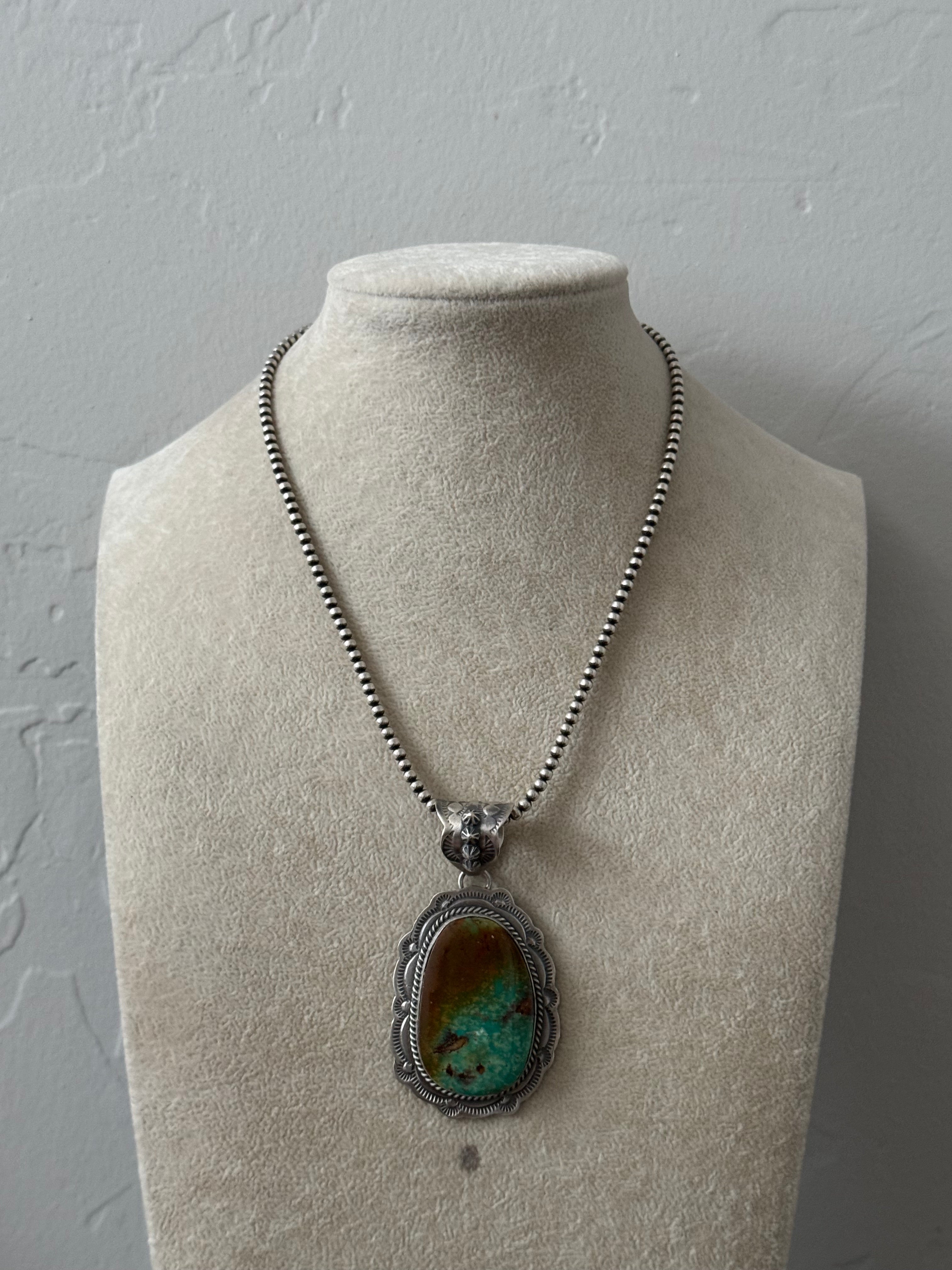 Jon Nelson Royston Turquoise & Sterling Silver Pendant